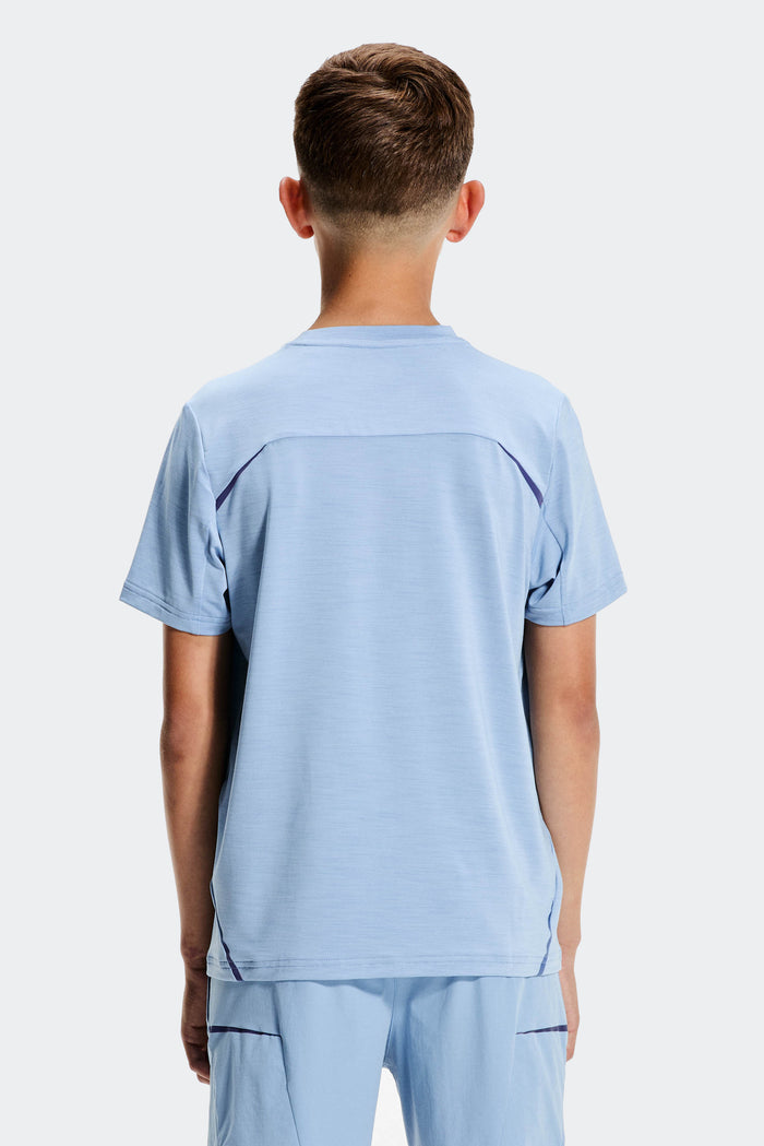 Boys Ignite T-Shirt - Cloudy Sky/Marine Blue