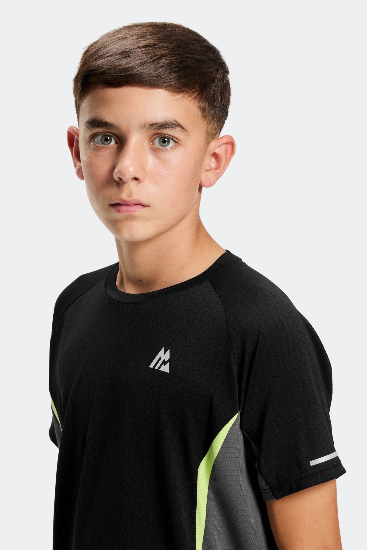Boys MTX Run Apollo T-Shirt - Black/Asphalt/Apple Crush