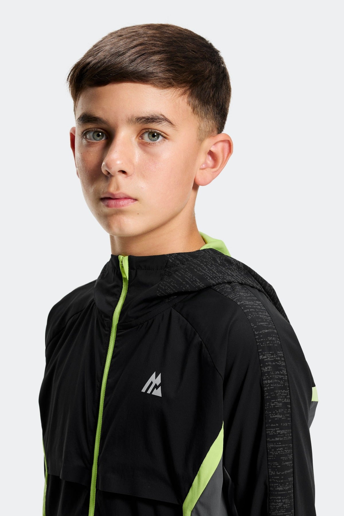 Boys MTX Run Apollo Jacket - Black/Asphalt/Apple Crush