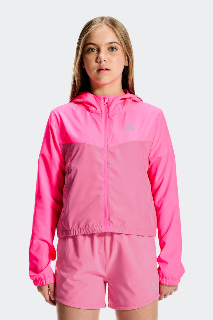 Girls Pace 2.0 Windbreaker - Neon Pink/Peony Pink