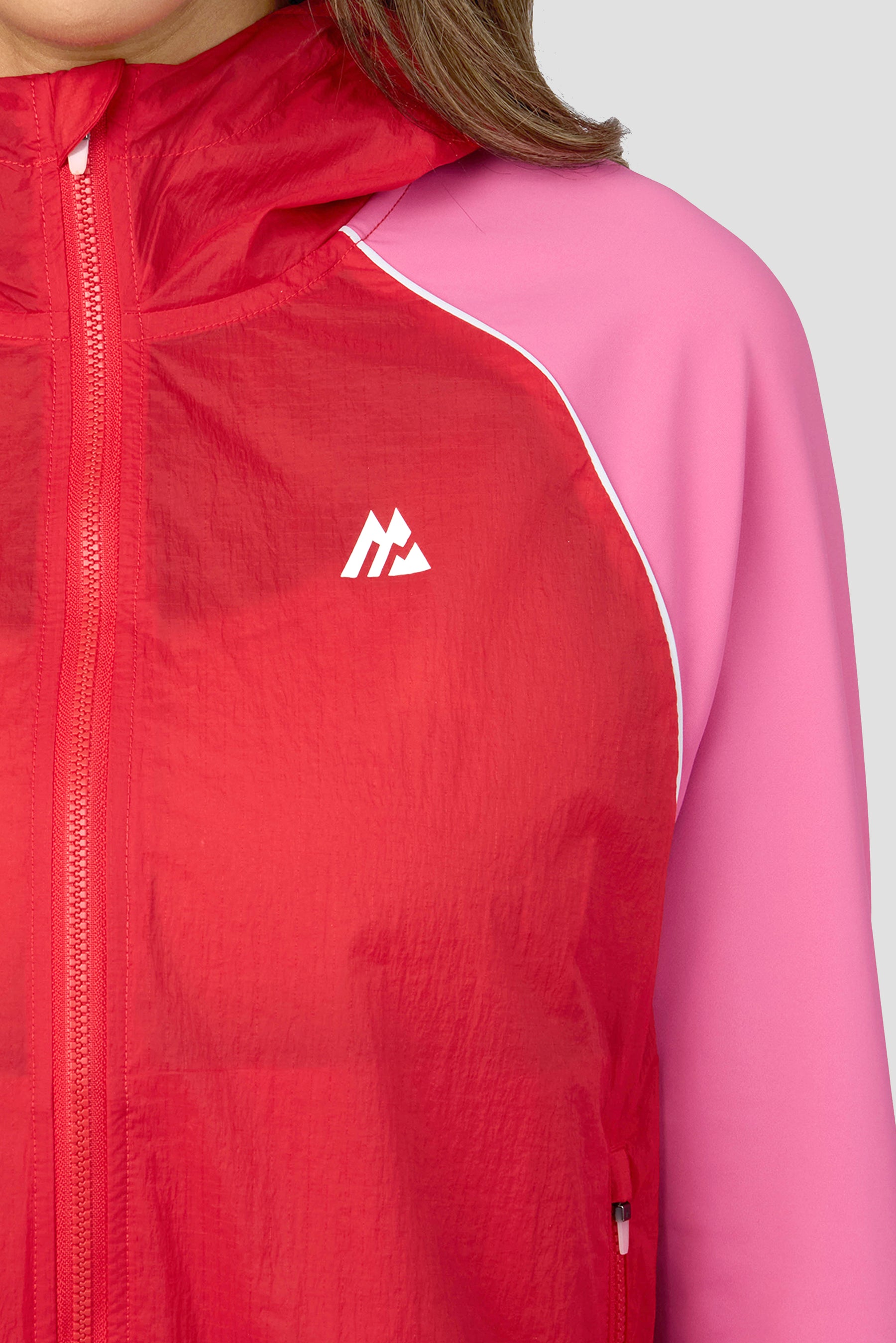 Vitality Jacket - Peony Pink/Poppy Red/White