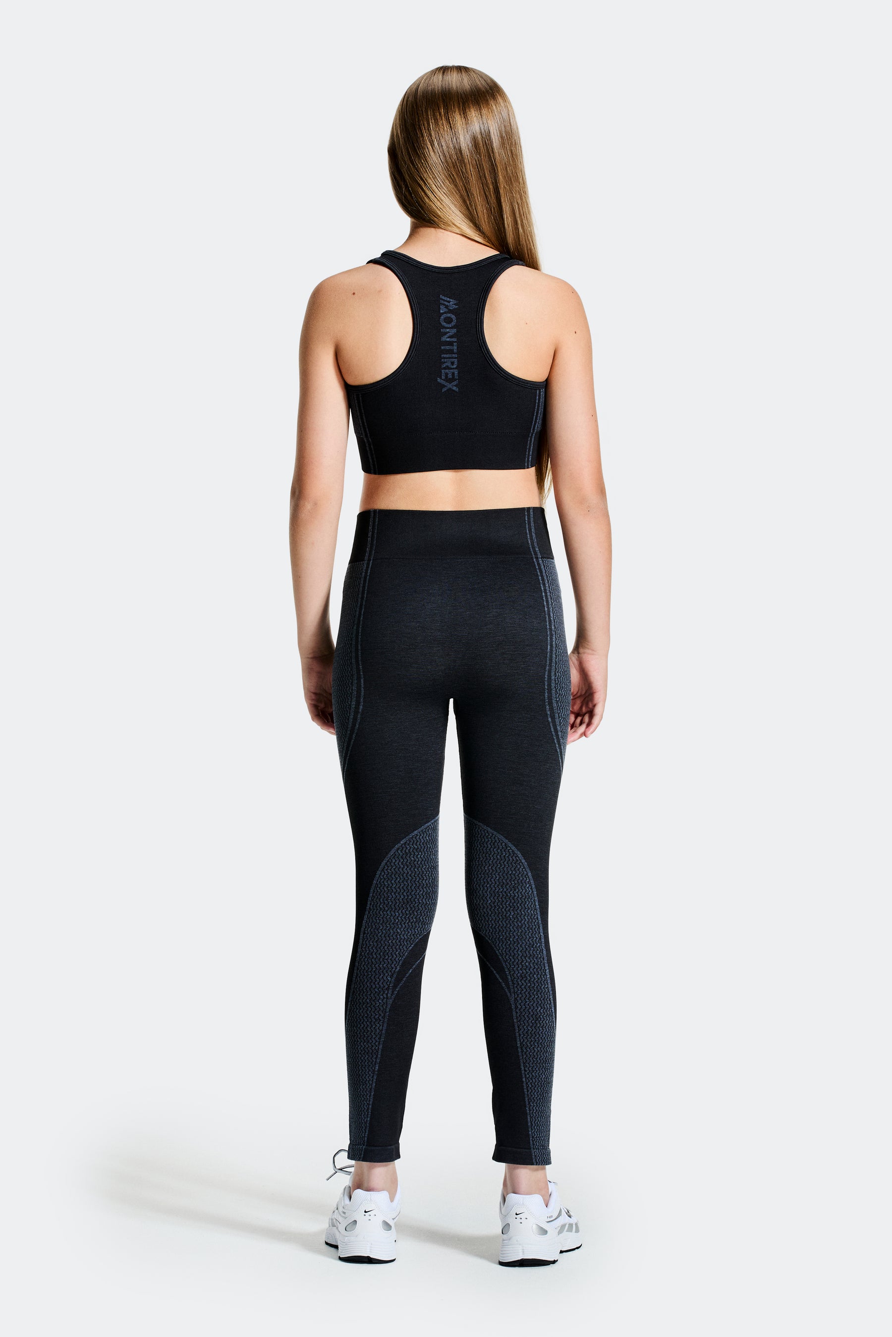 Girls Harmony Legging - Black/Cadet Grey