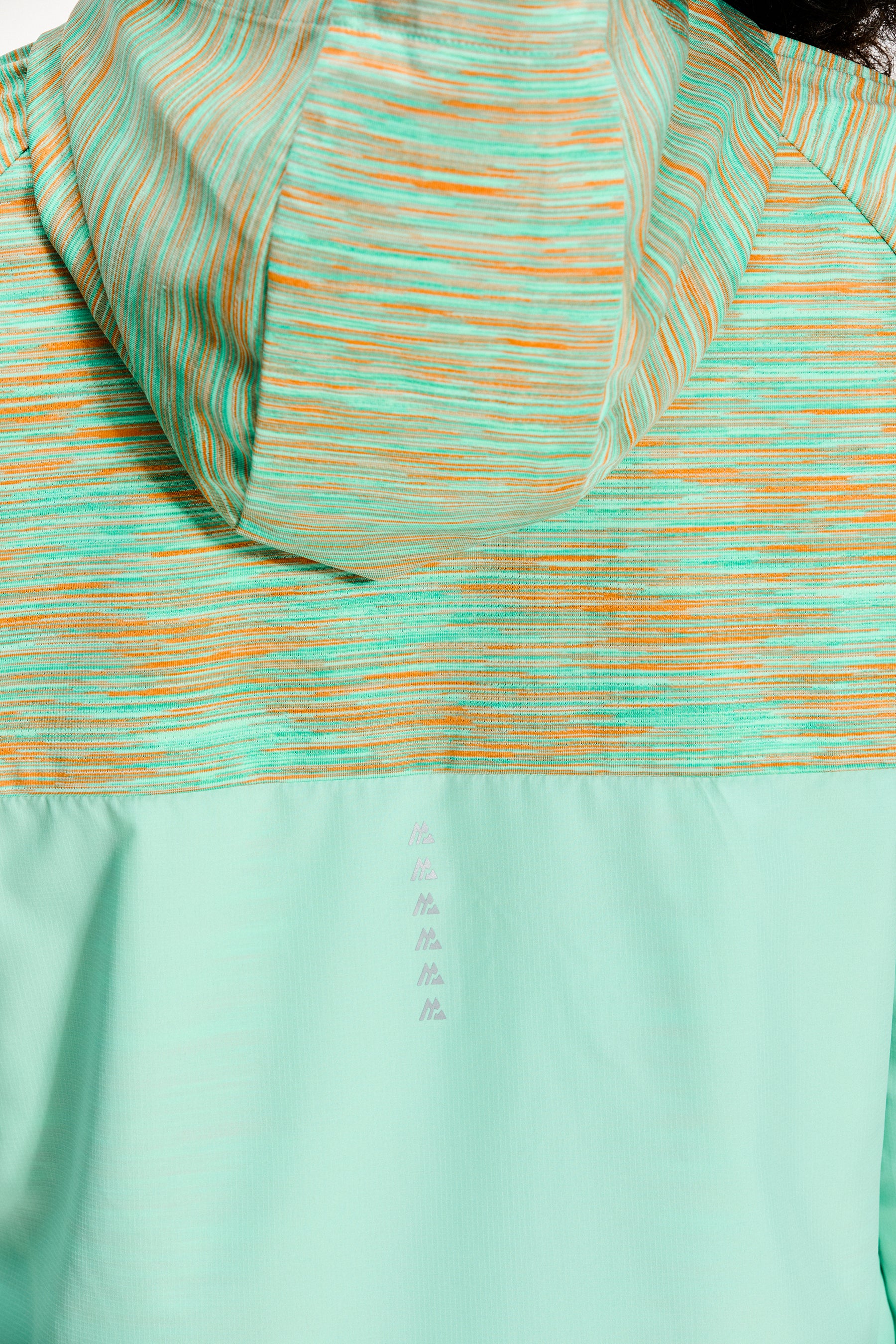 Girls Trail Windbreaker - Green/Teal/Peach