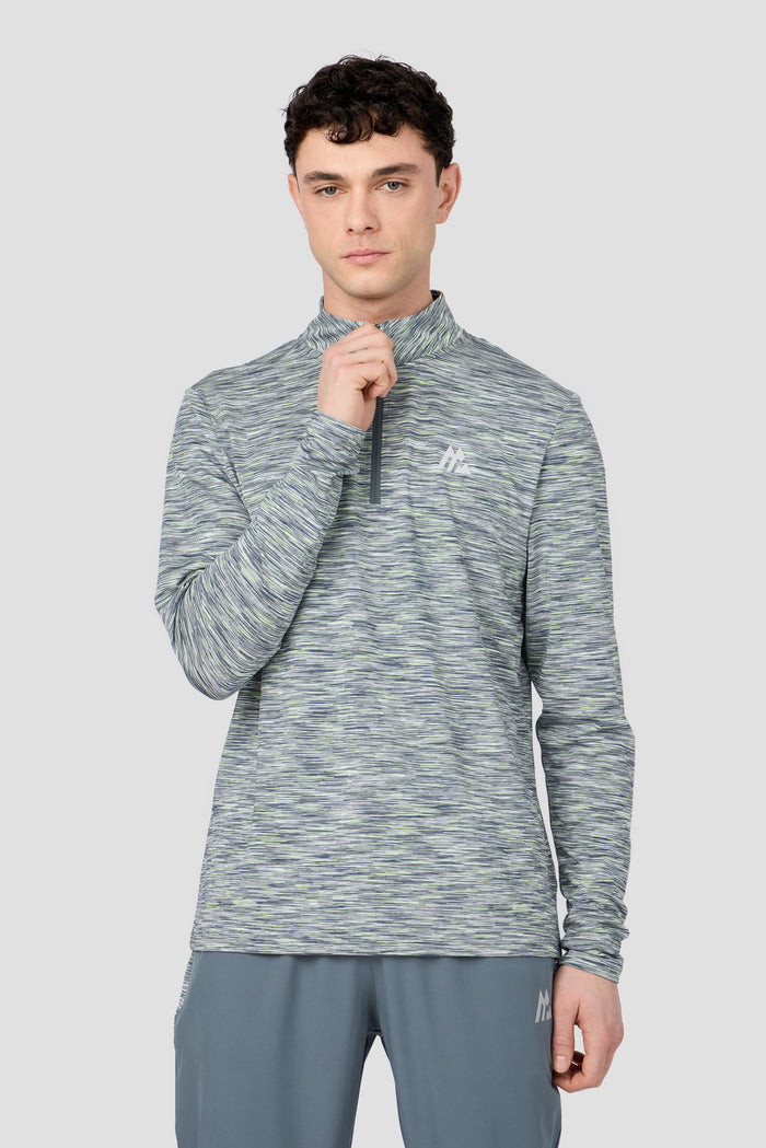 Trail 1/4 Zip - Grey/Green/White