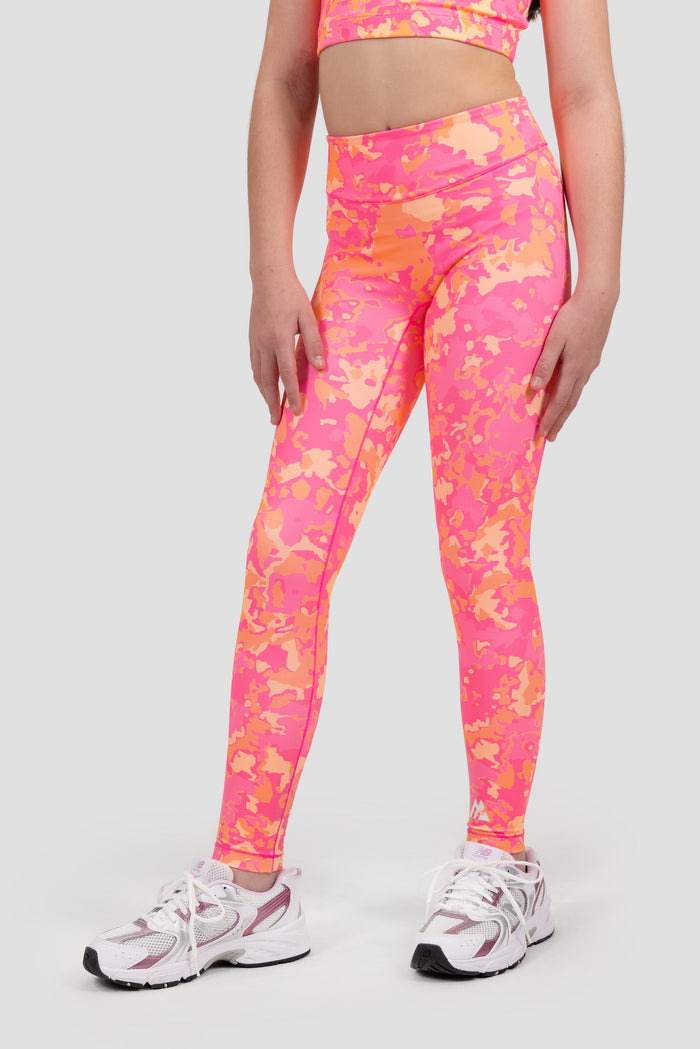 Girls Active Legging - Fuchsia/Ice Tango/Beam/Pink Lemonade