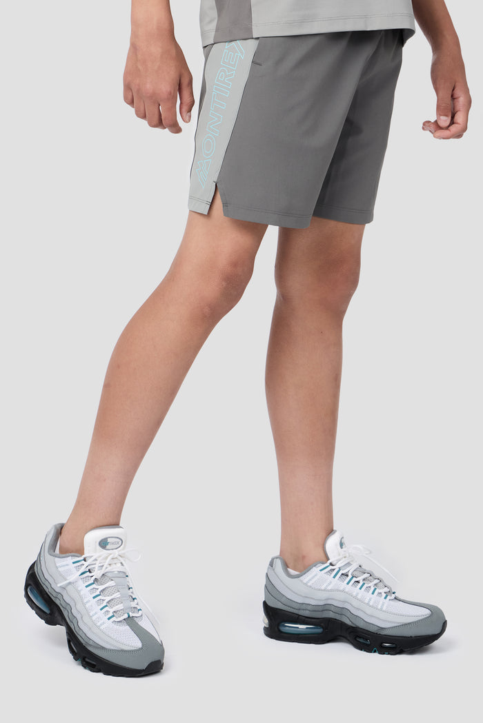 Boys Optic Short - Cement Grey/Platinum Grey/Neon Sky