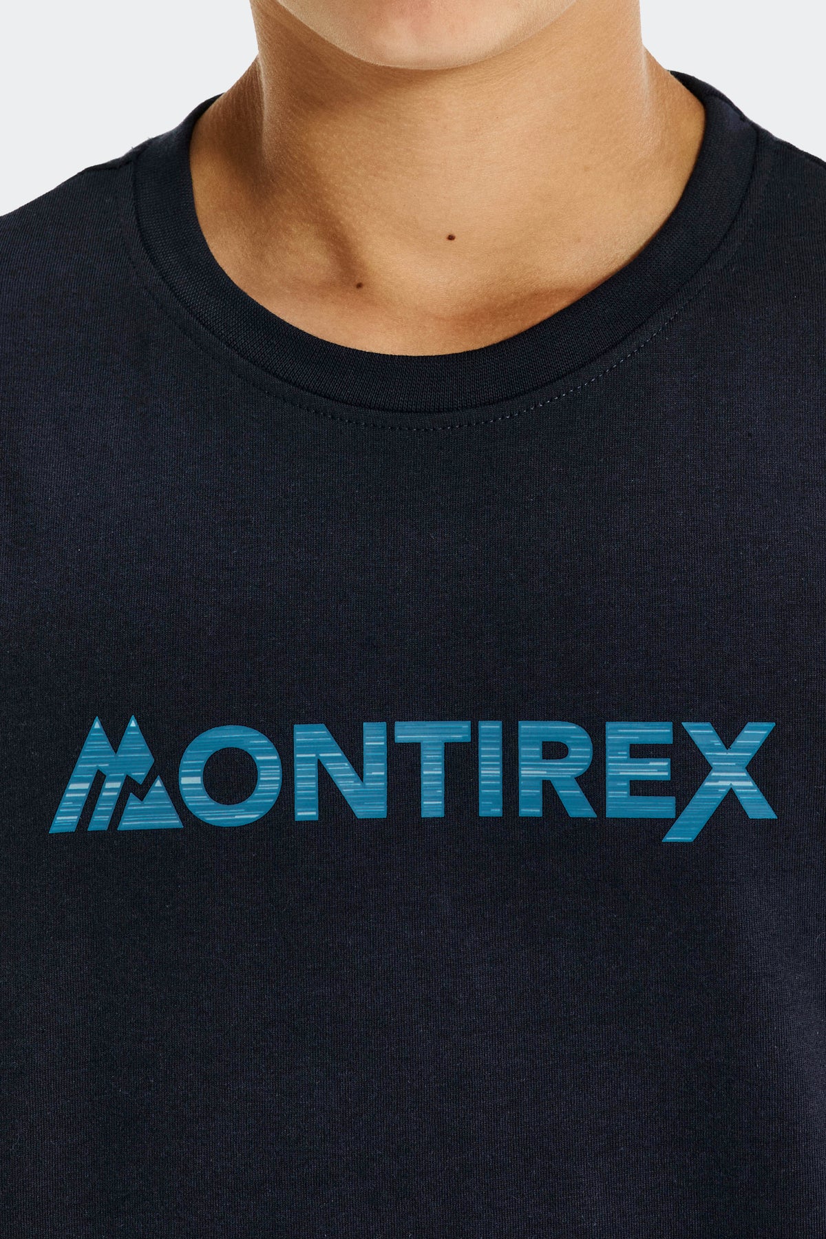 Boys Trail Linear Logo T-Shirt - Midnight Blue