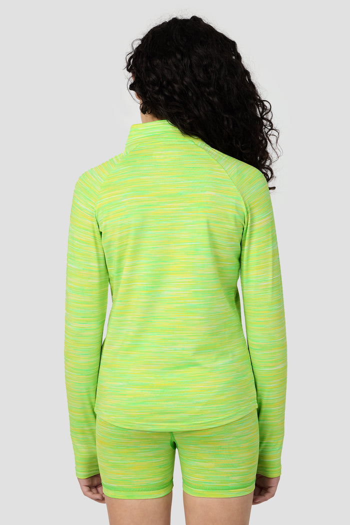 Girls Trail 1/4 Zip - Green Multi