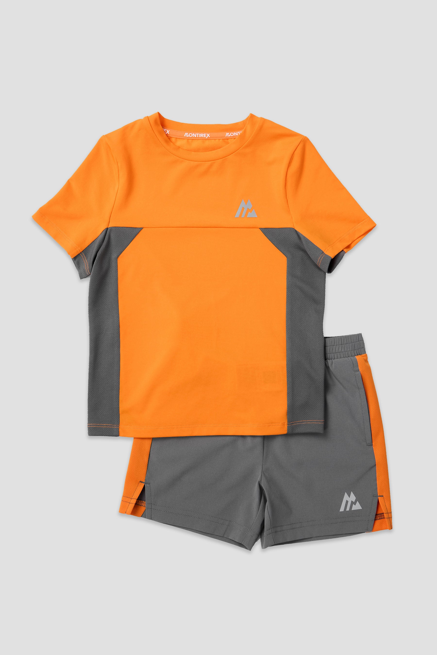 Infant Boy's Peak 2.0 T-Shirt/Short Set - Tangerine Glow/Cement Grey