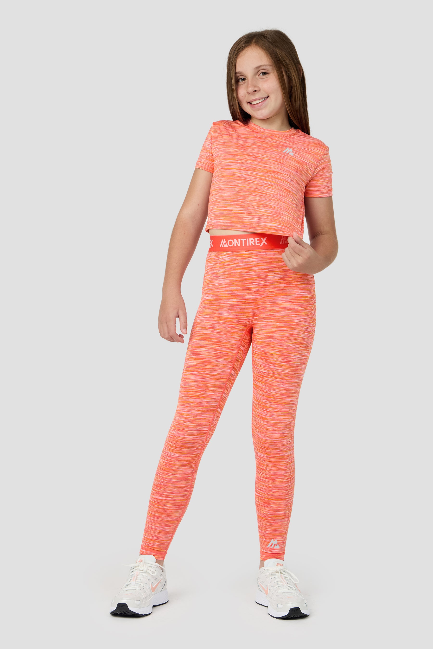 Girls Trail Box T-Shirt - Orange Pink
