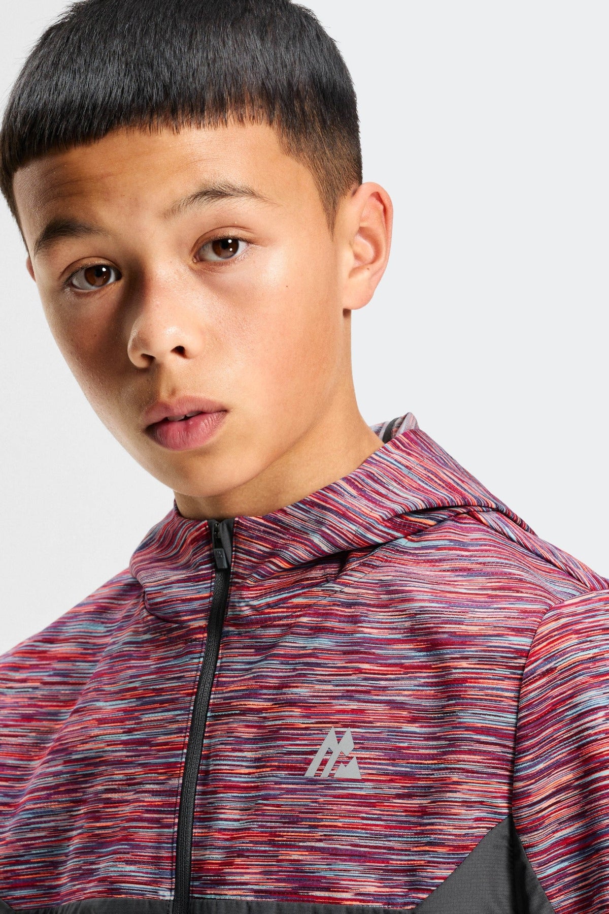 Boys Trail Windbreaker - Grey/Blue/Red