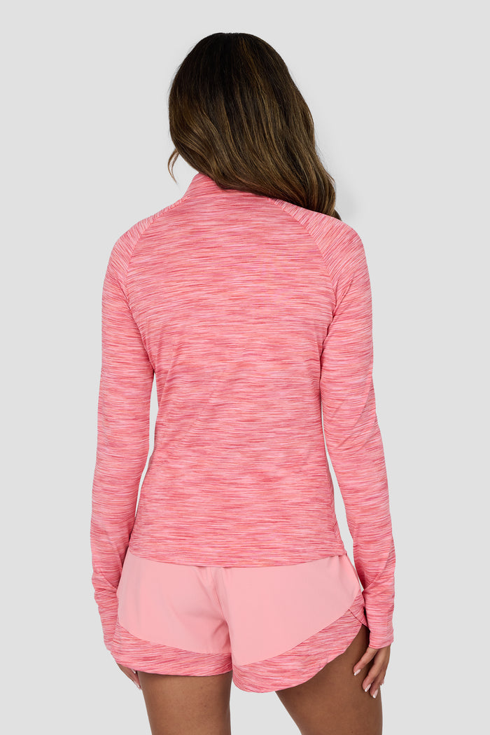 Trail 1/4 Zip - Pink/Orange Multi