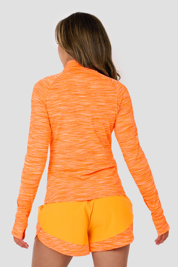 Women's Trail 1/4 Zip - Tangerine/White