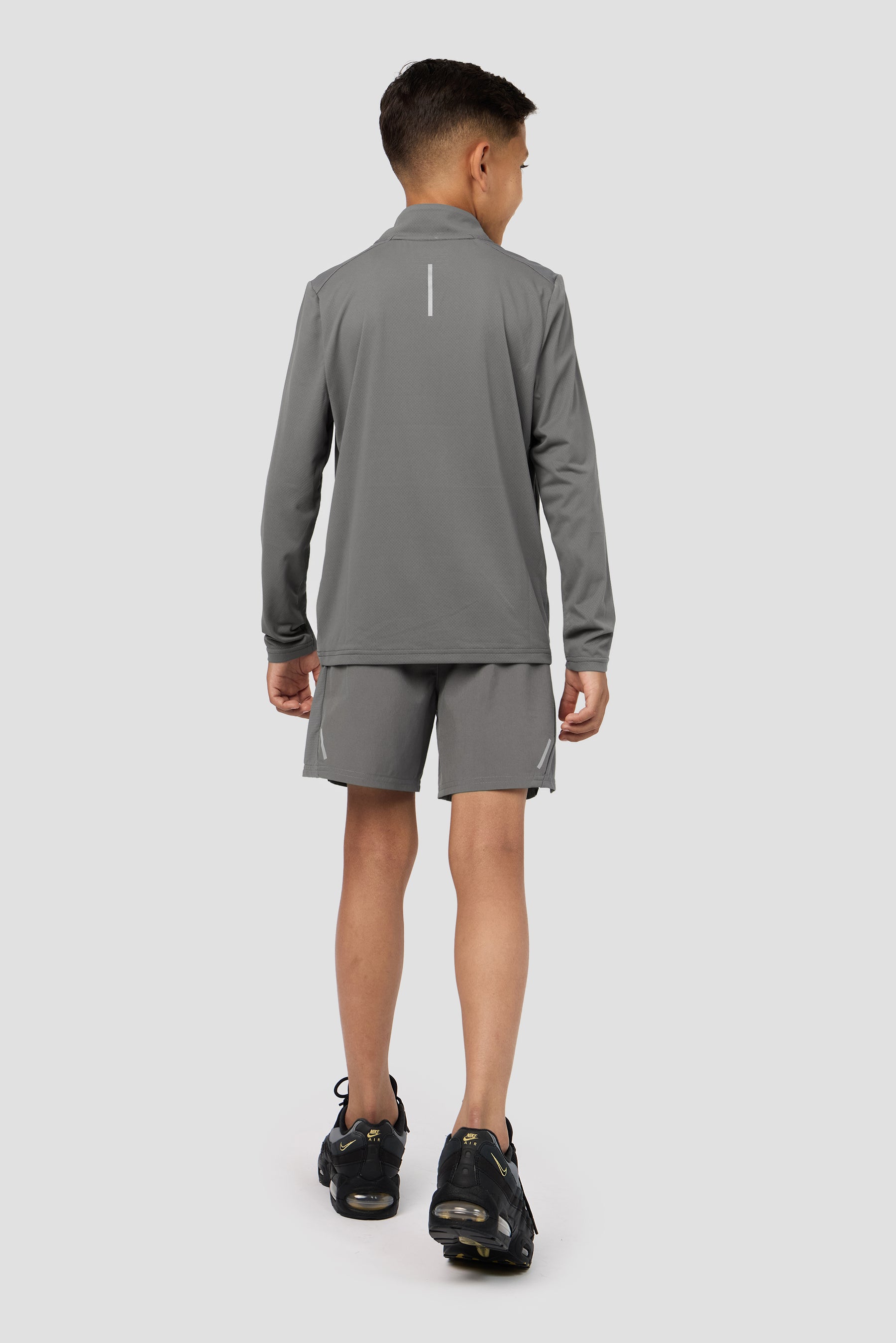 Boys Delta 1/4 Zip - Cement Grey