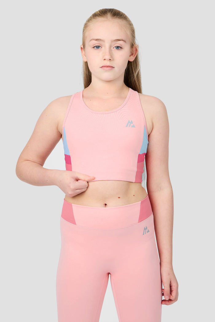 Girls Lumina Sports Bra - Ballet/Sweet Pink/Powder Pink/Misty Blue