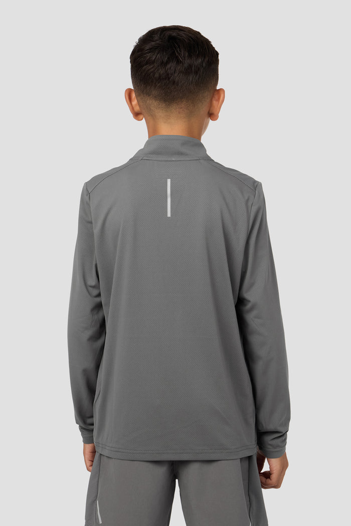 Boys Delta 1/4 Zip - Cement Grey