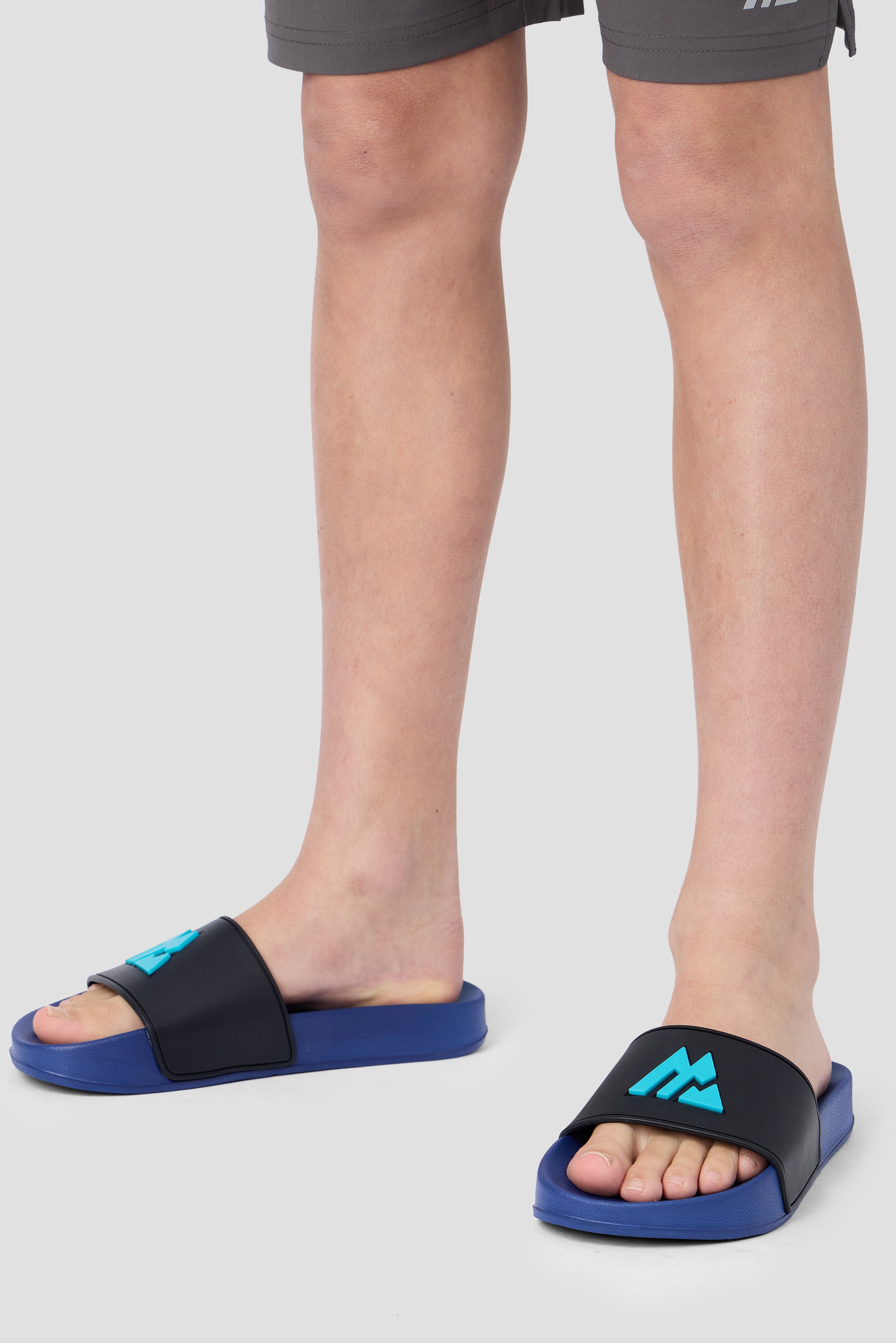 Junior MTX Slides - Marine Blue/Midnight Blue/Vivid Aqua