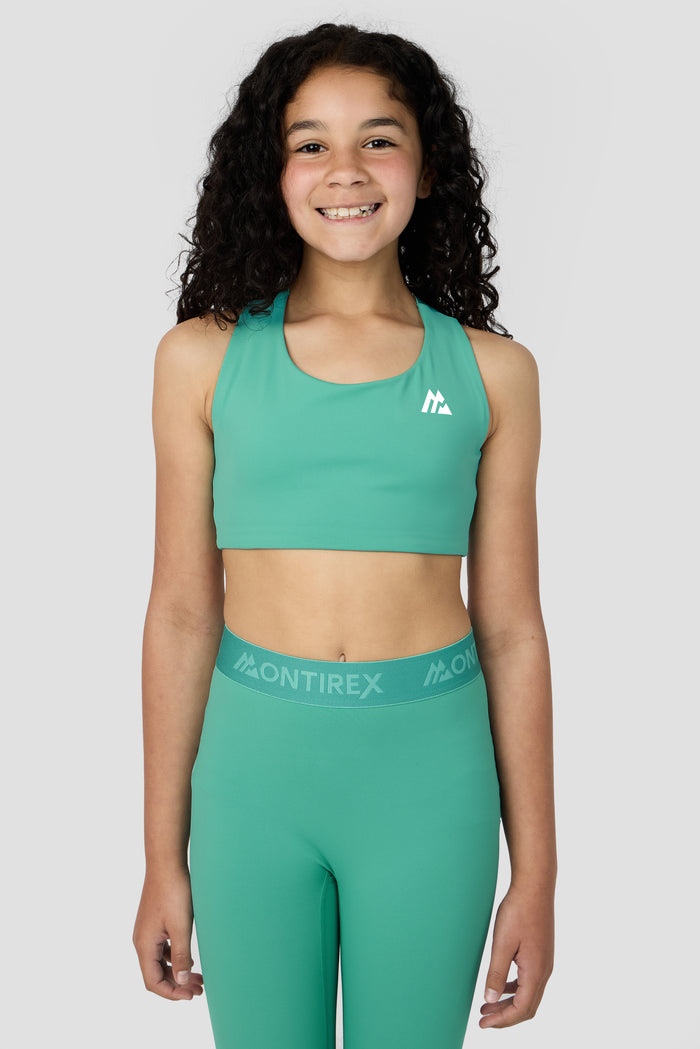 Girls Icon Bra Top - Mineral Green