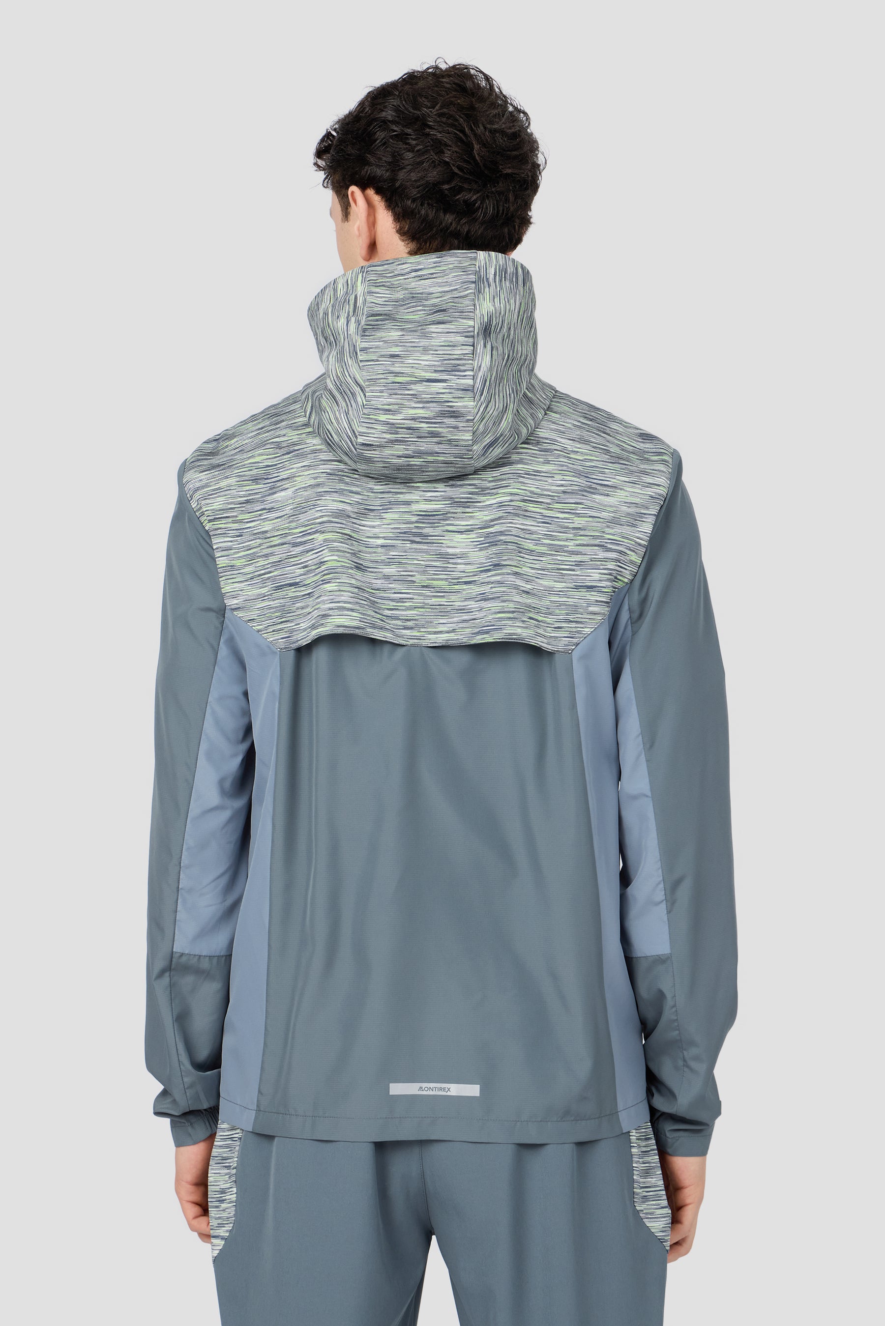 Trail Windbreaker - Grey/Green/White