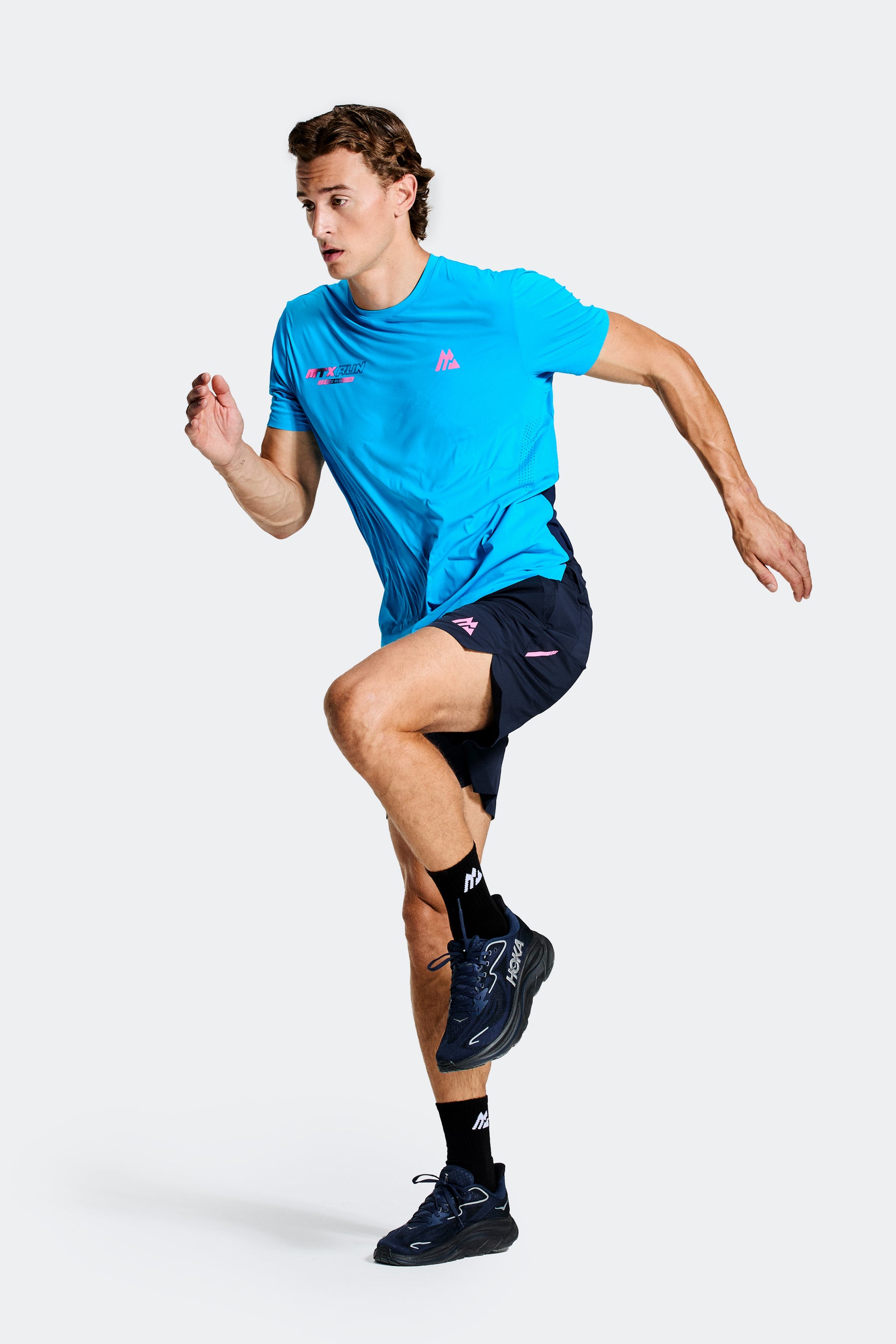 MTX Run Vertex T-Shirt - Maya Blue/Midnight Blue