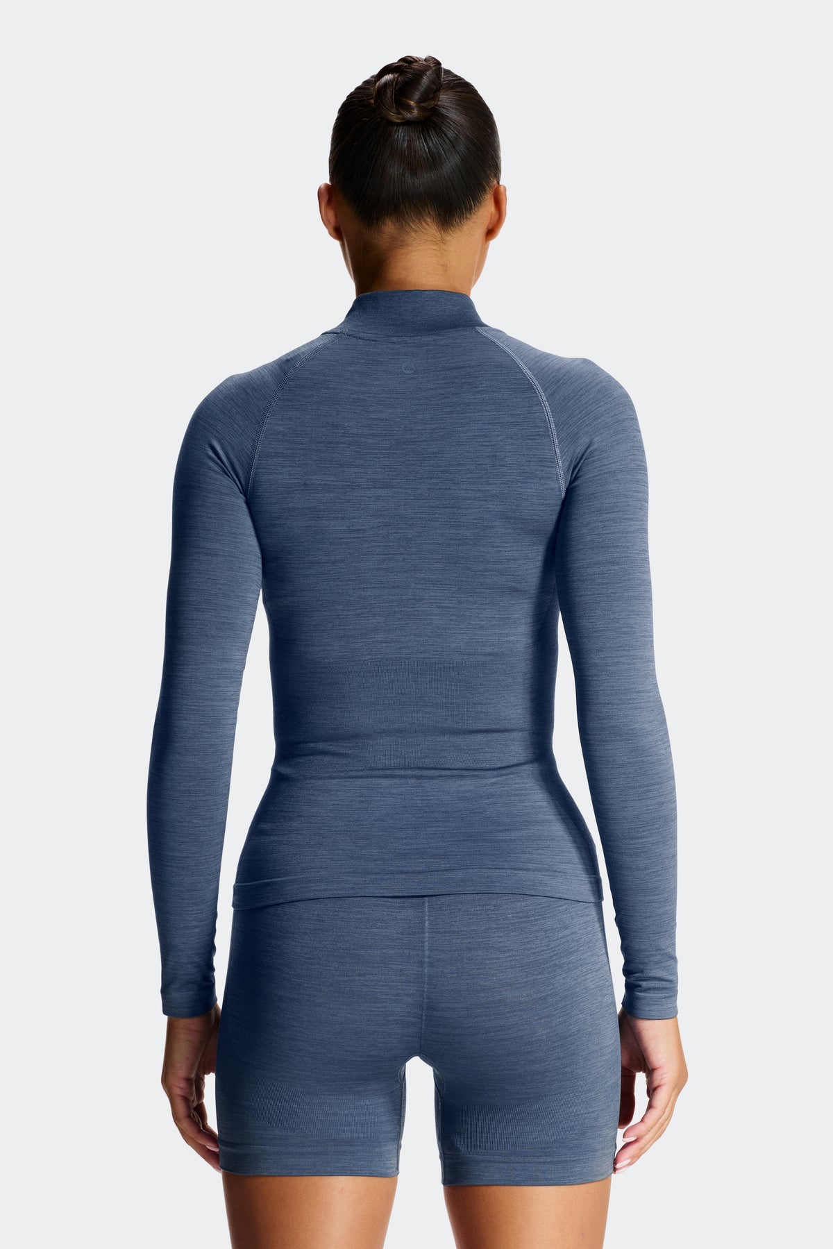 Trail Seamless Full Zip - Greyed Indigo Marl