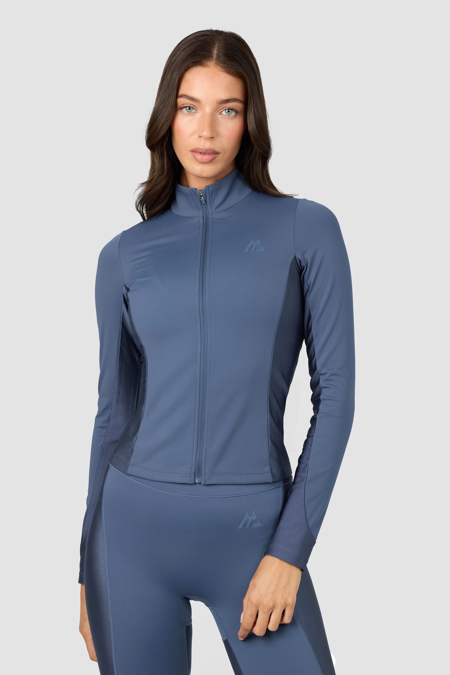 Luna Full Zip - Greyed Indigo