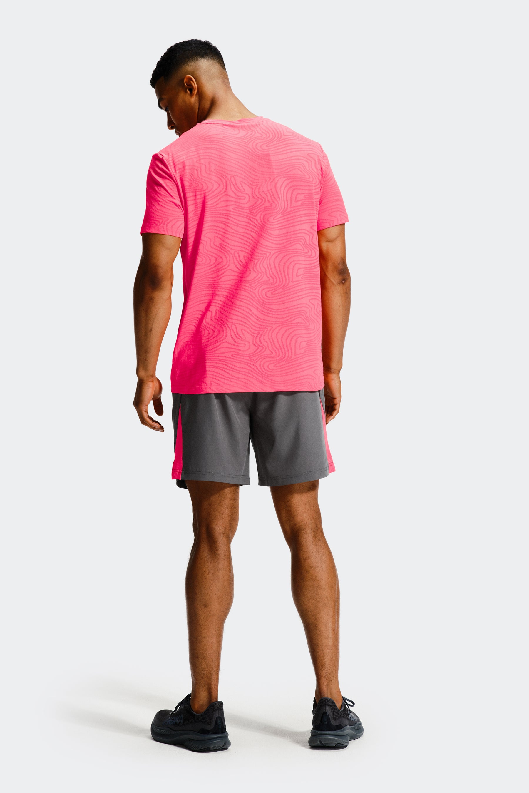 Tide Short - Cement Grey/Shocking Pink