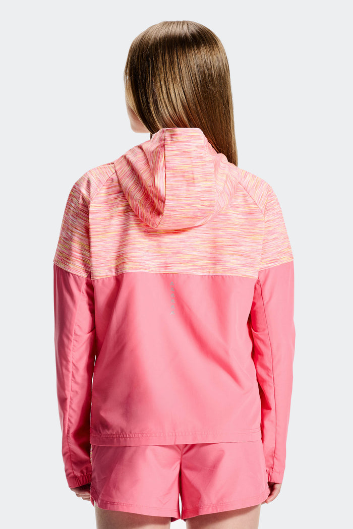 Girls Trail Windbreaker - Pink/White/Yellow