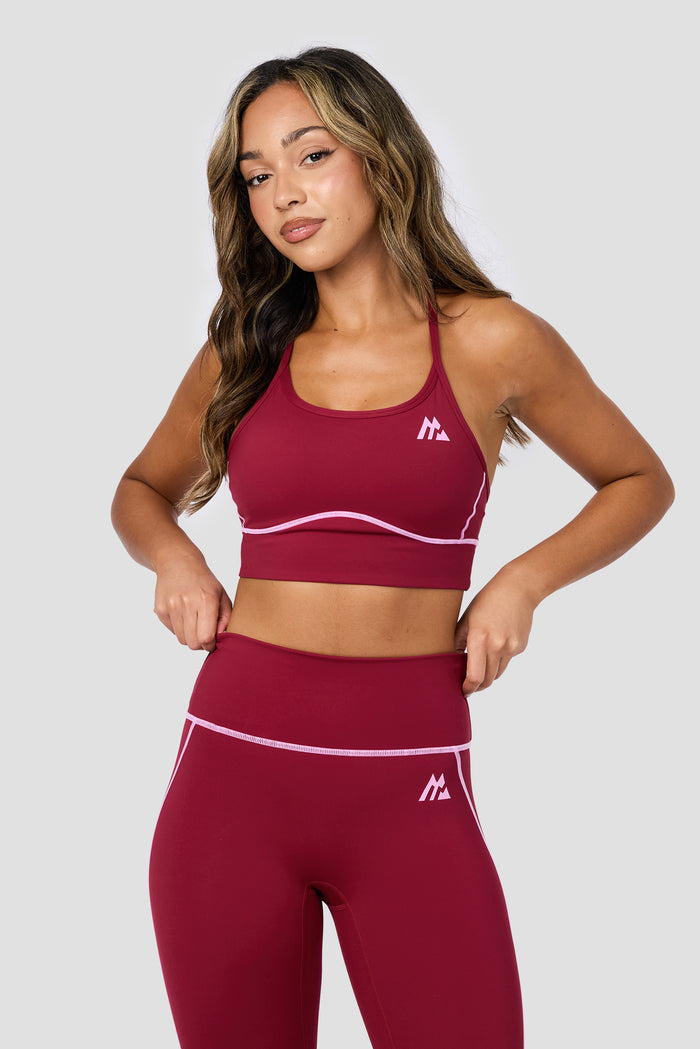 Accolade Sports Bra - Dark Crimson/Rosella