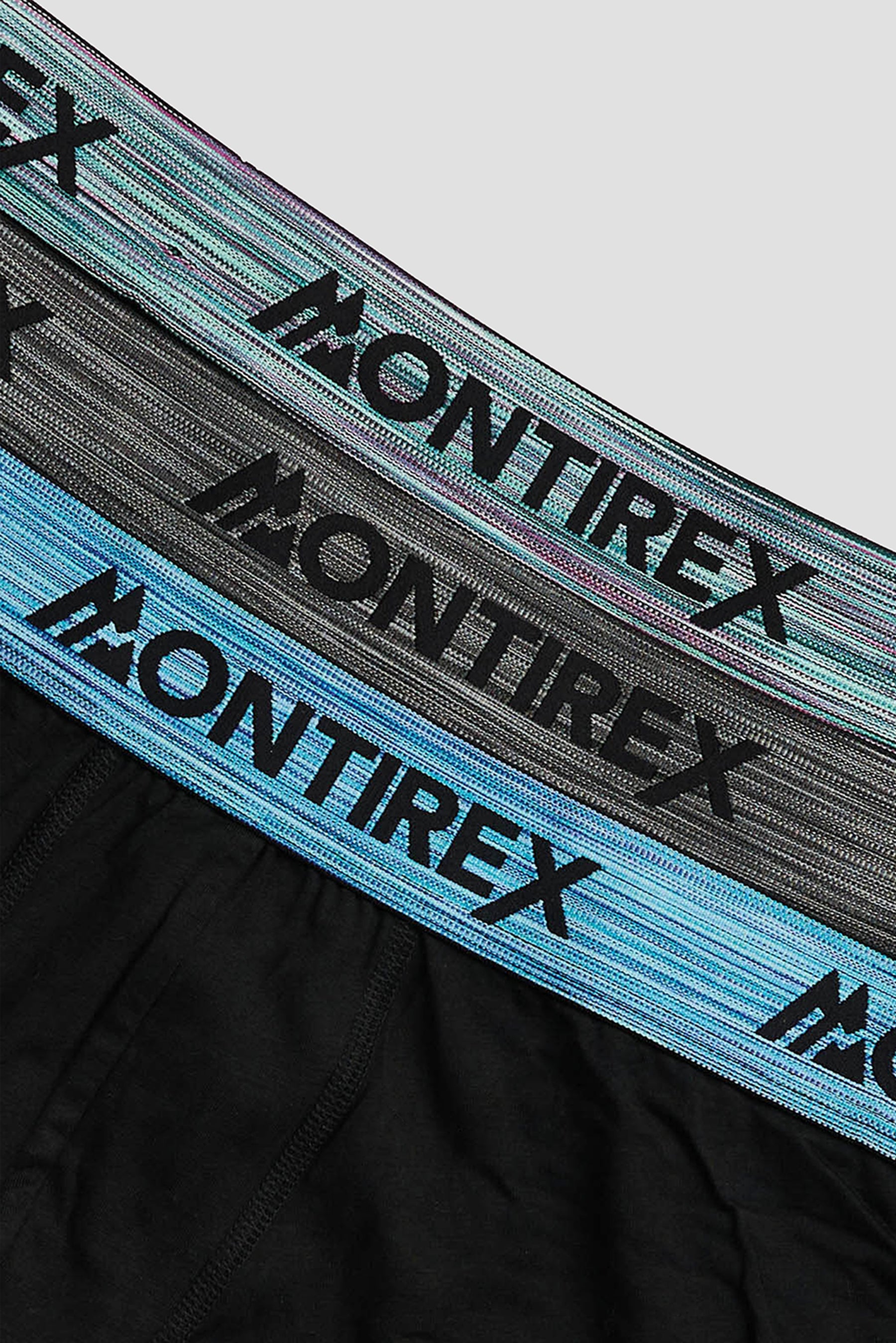 3 Pack Trail Boxer - Black/Ocean Abyss/Cement Grey/Maya Blue