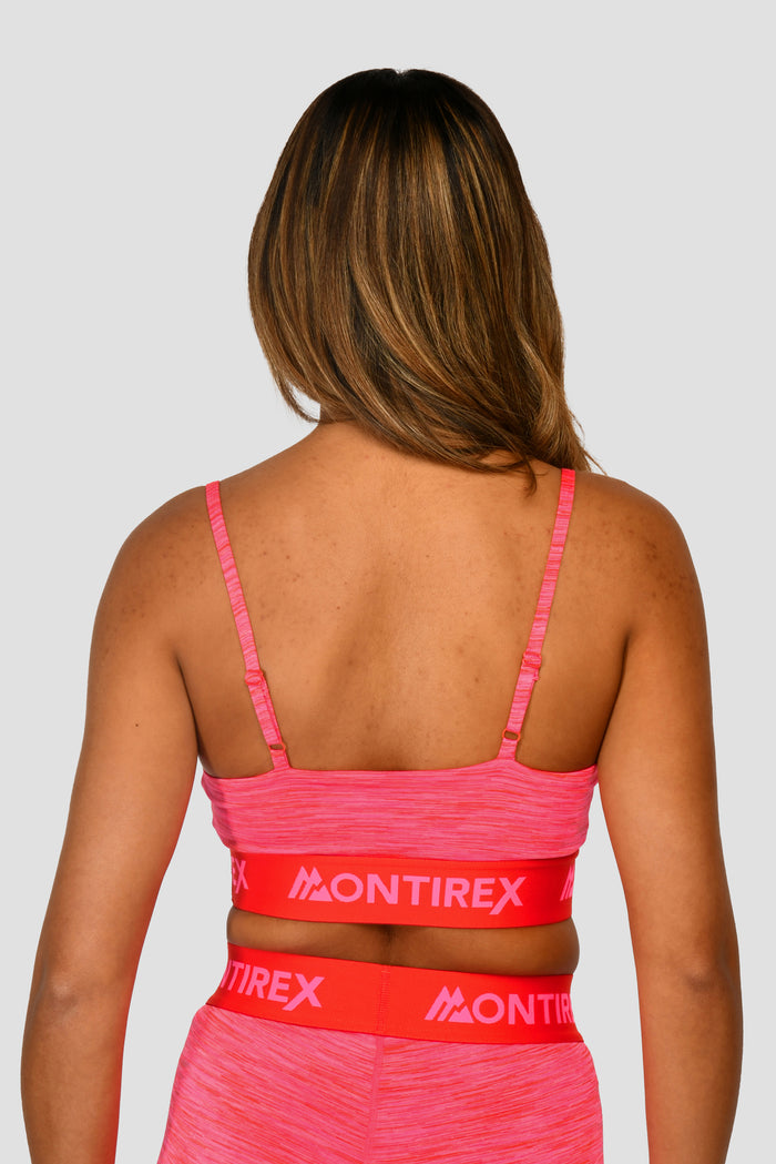 Women's Trail Icon Bra Top- Neon Pink/Red