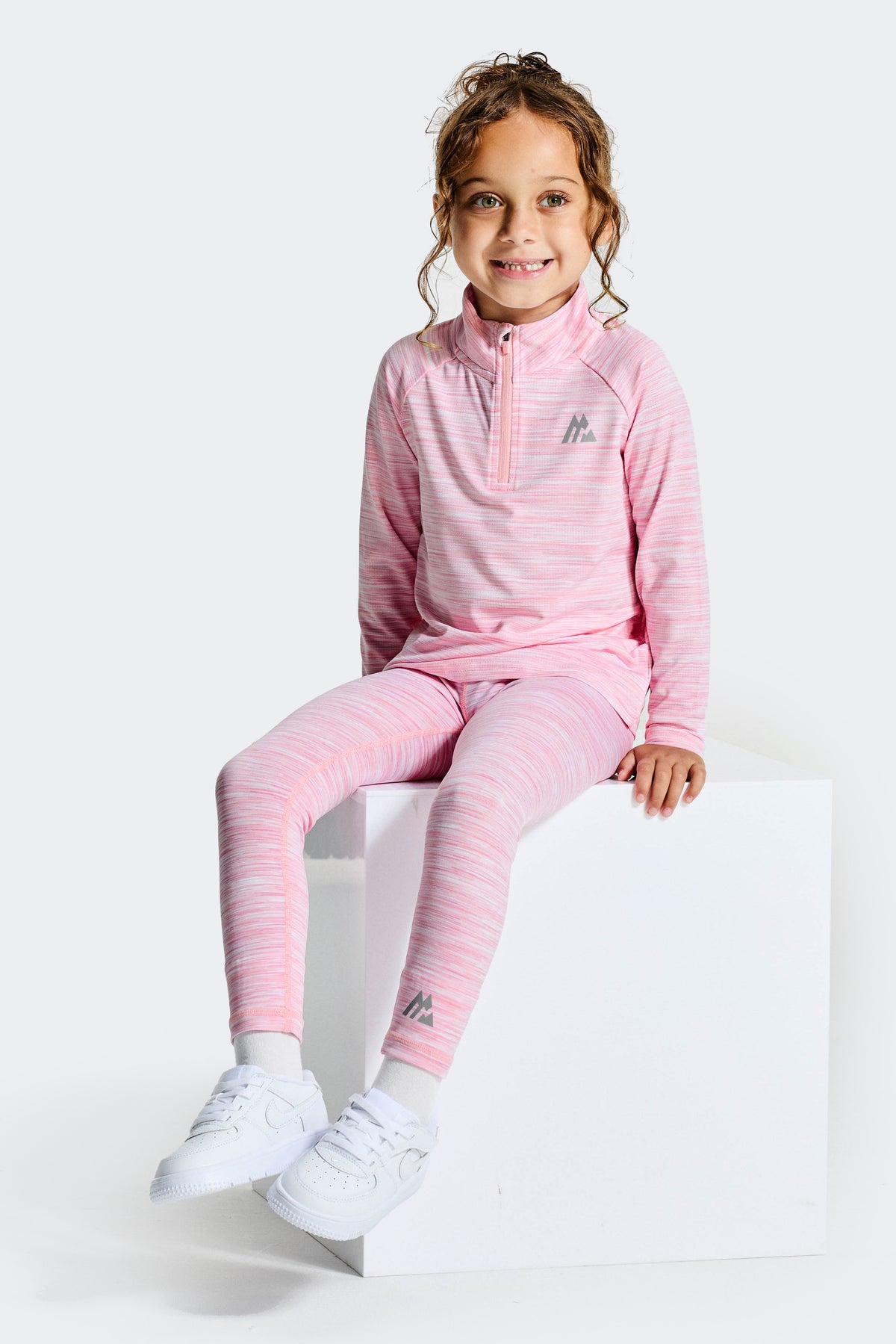Infant Girls Trail 1/4 Zip/Legging Set - Pink Multi