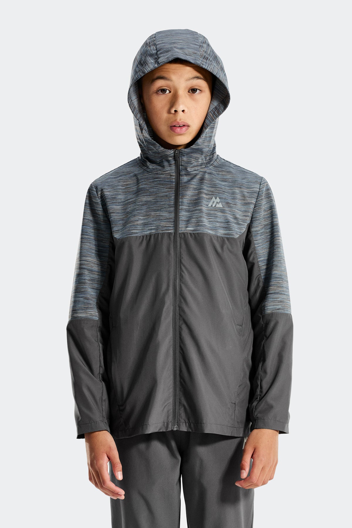 Garçons Trail 2.0 Coupe-Vent - Gris Multi/Bleu