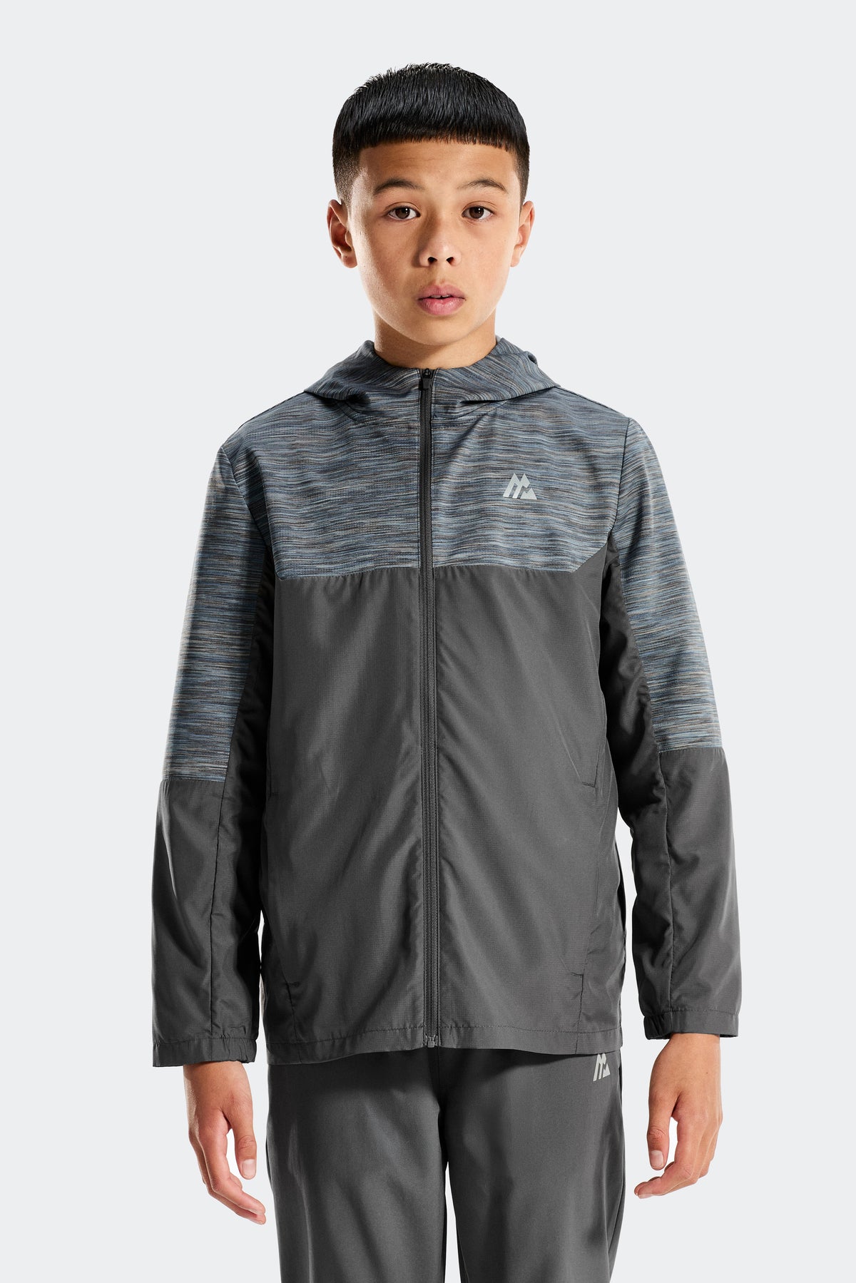 Garçons Trail 2.0 Coupe-Vent - Gris Multi/Bleu