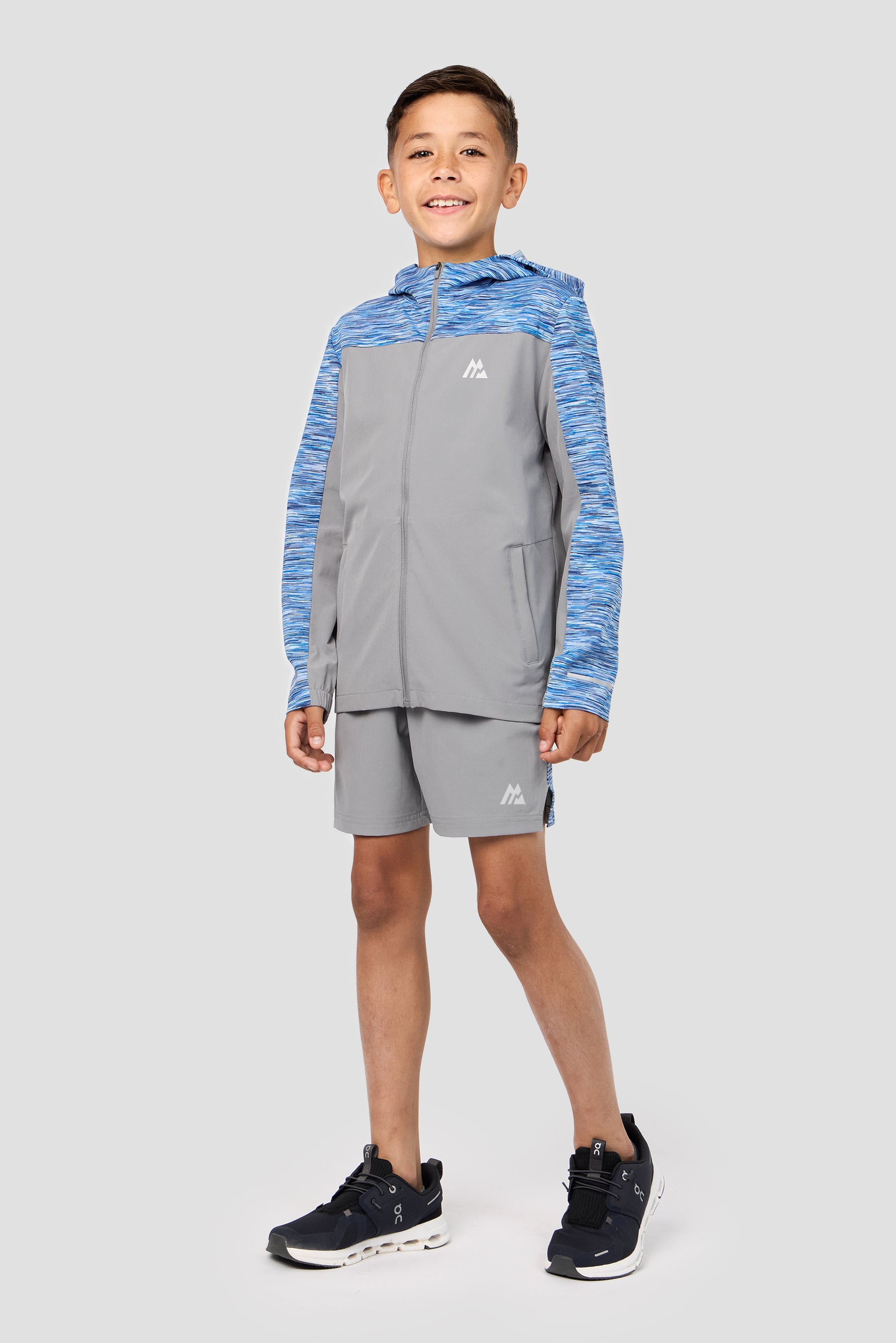 Boys Trail Panel Short - Blue/White