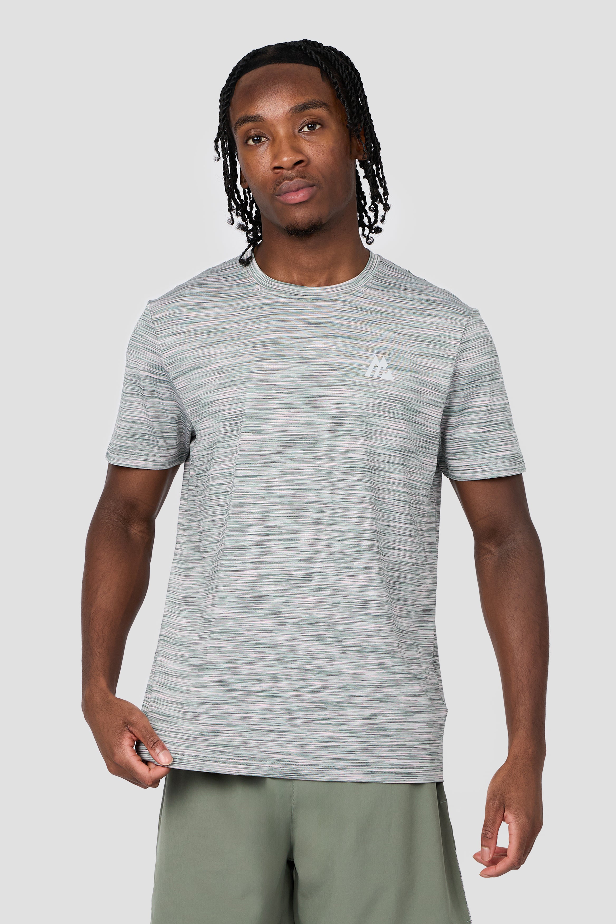 Montirex Trail T-Shirt Green Slate/Pink | Sportswear Gymwear