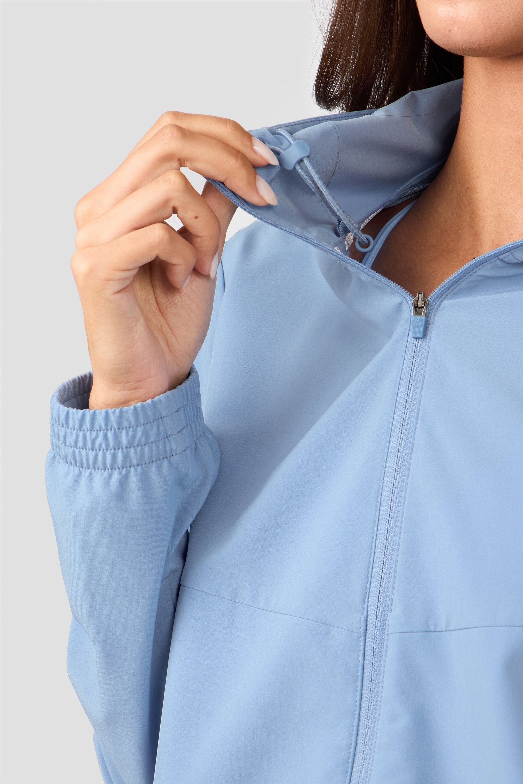 Women's Trail Windbreaker - Light Blue/Grey Multi