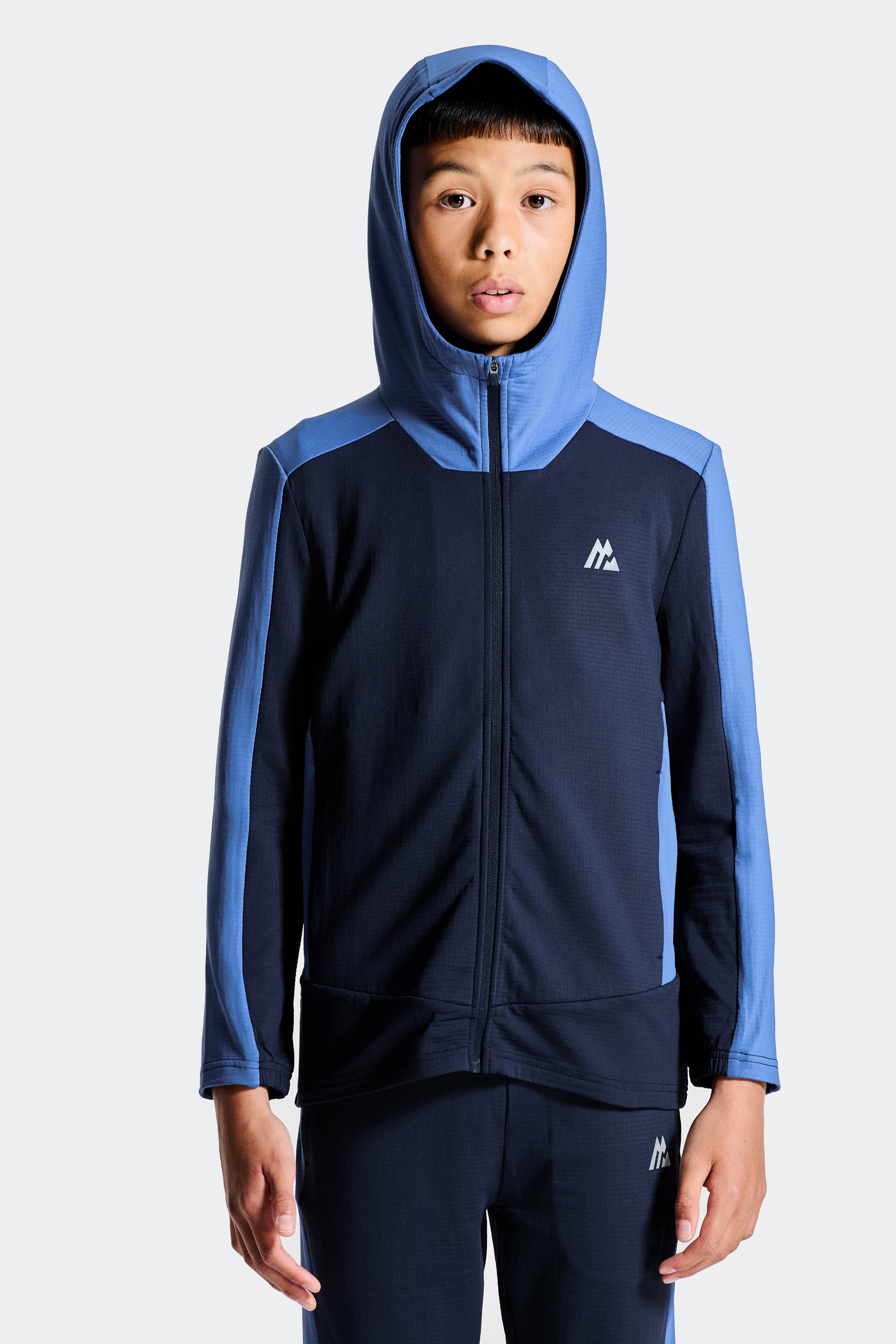 Boys Carbon Hood - Midnight Blue/Charcoal Blue