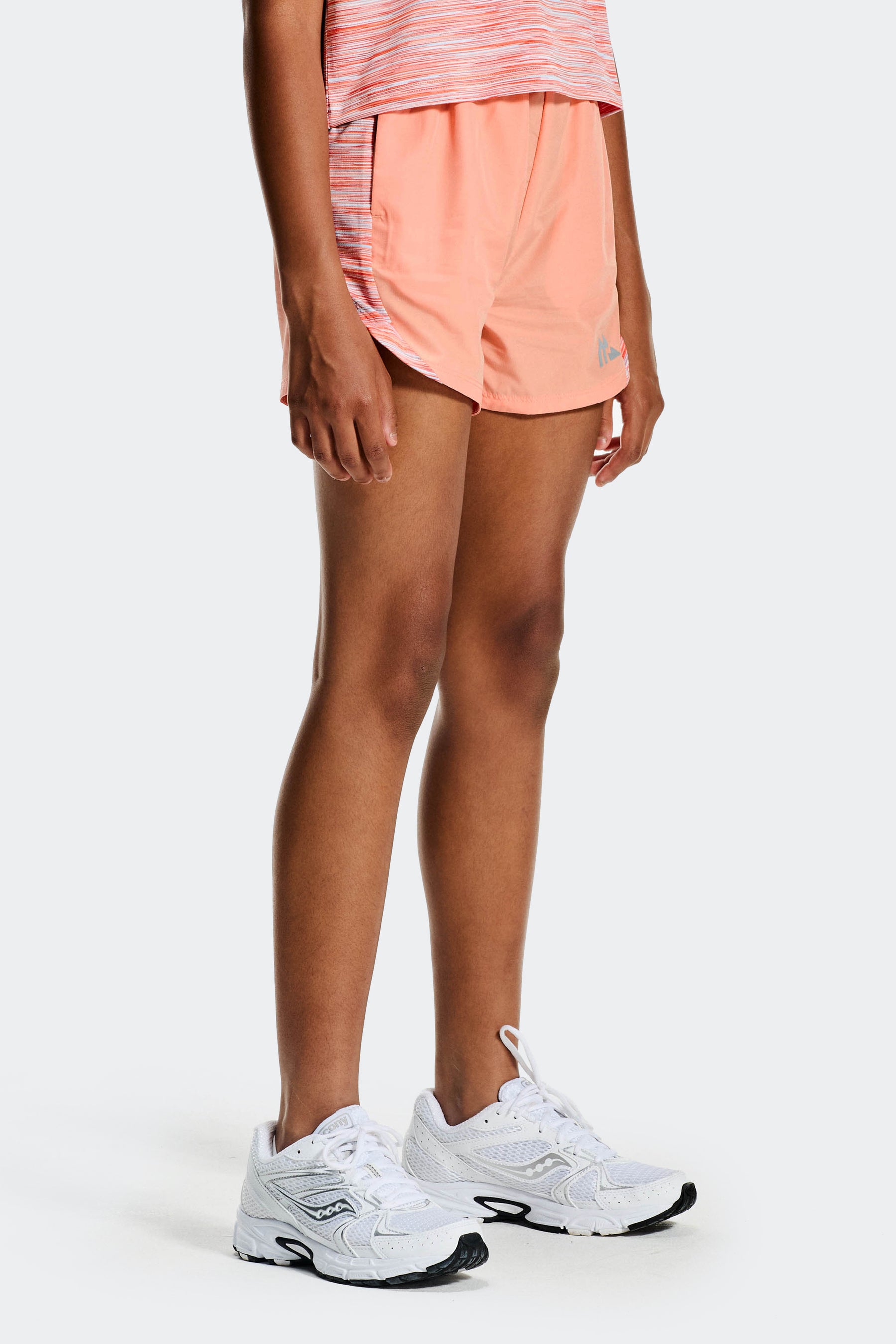 Girls Trail Panel Short - Peach/Sky/White
