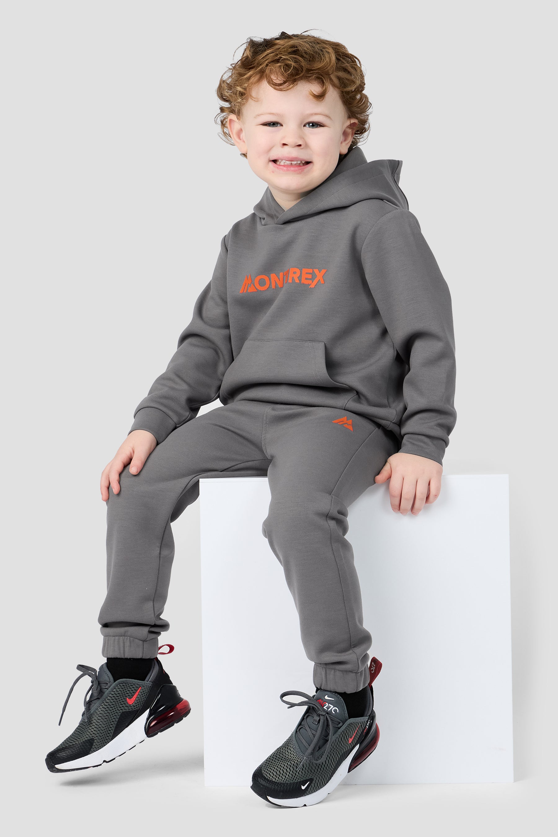 Infant Boys Explore Hood/Jogger Set - Cement Grey