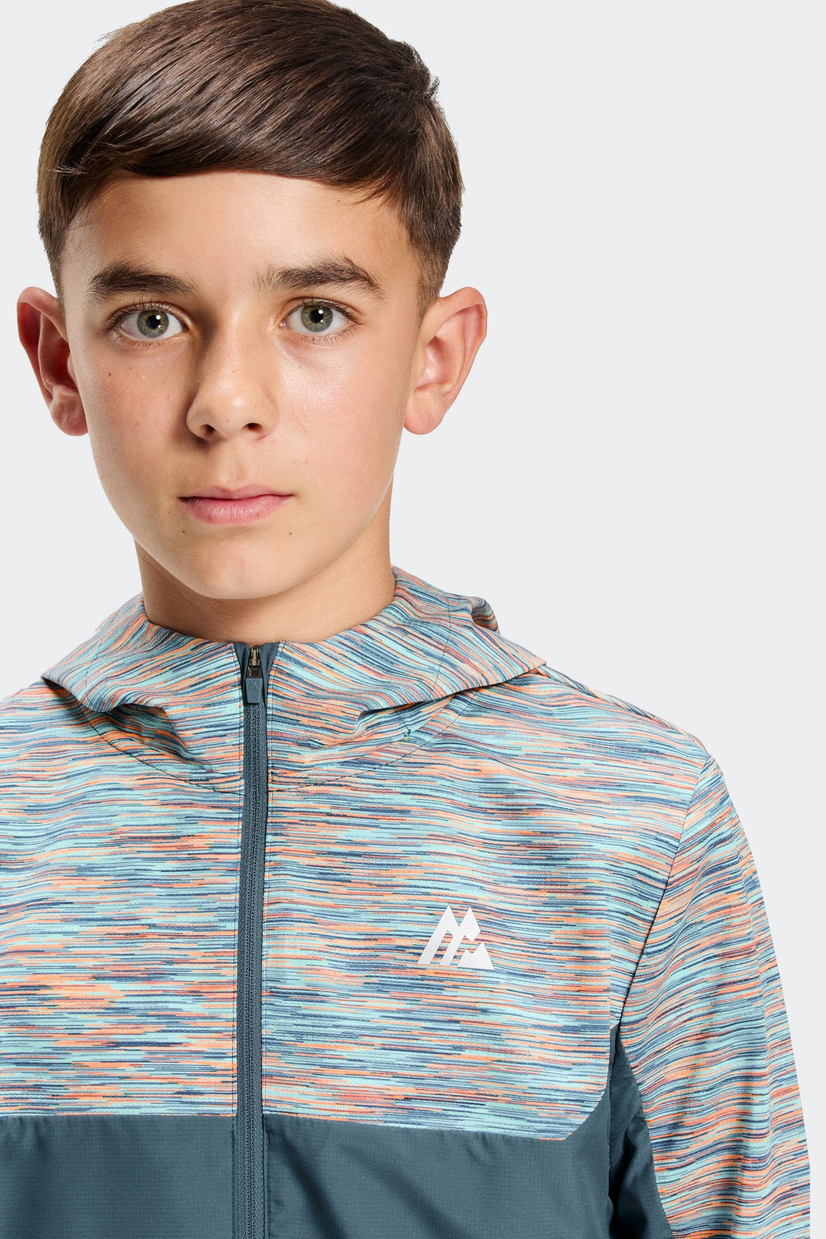 Boys Trail Windbreaker - Blue Multi/Orange