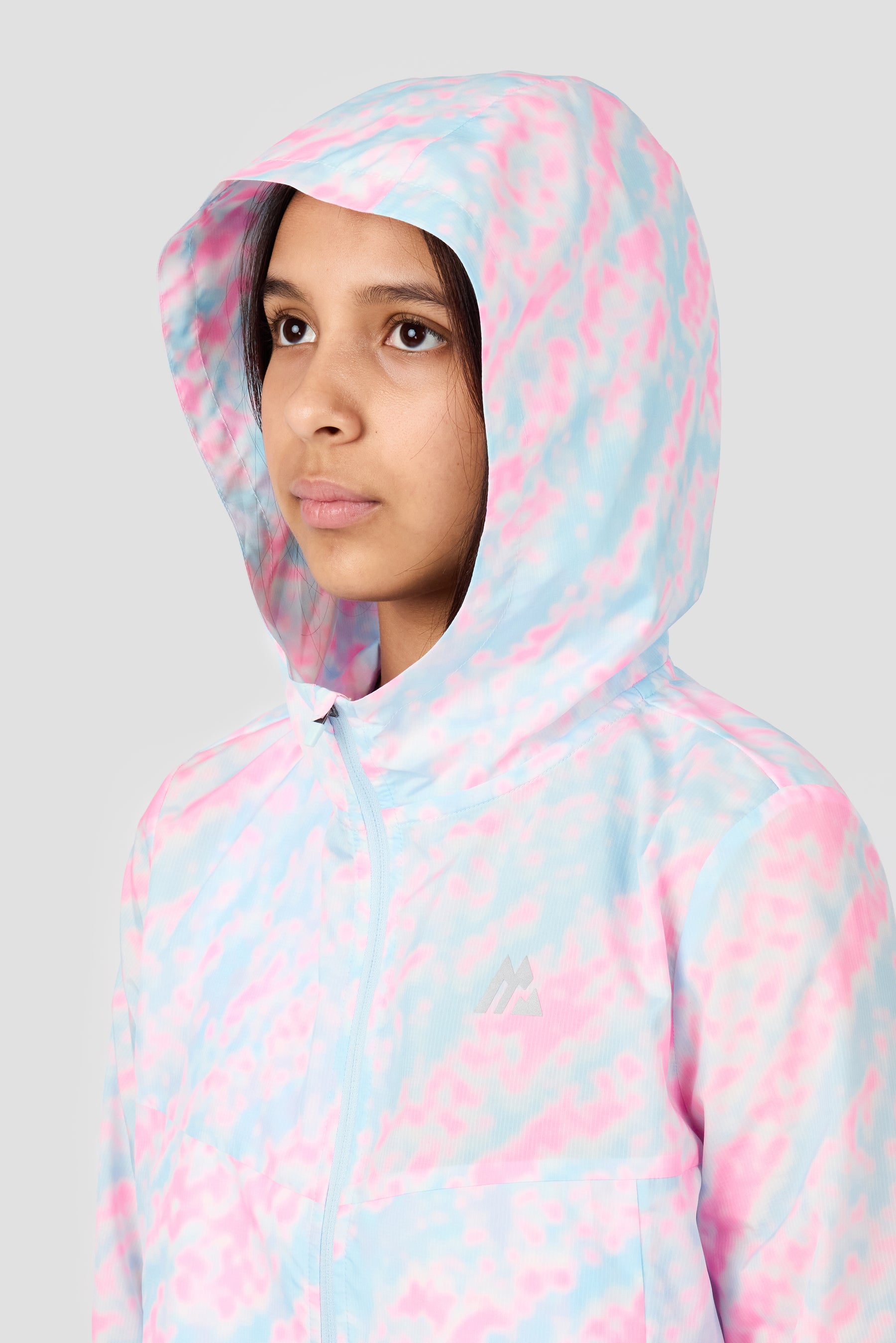 Girls Celeste Windbreaker - Misty Blue/Candy Floss/White
