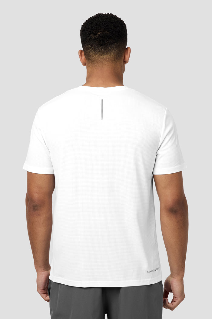 Peak Gridded T-Shirt - White