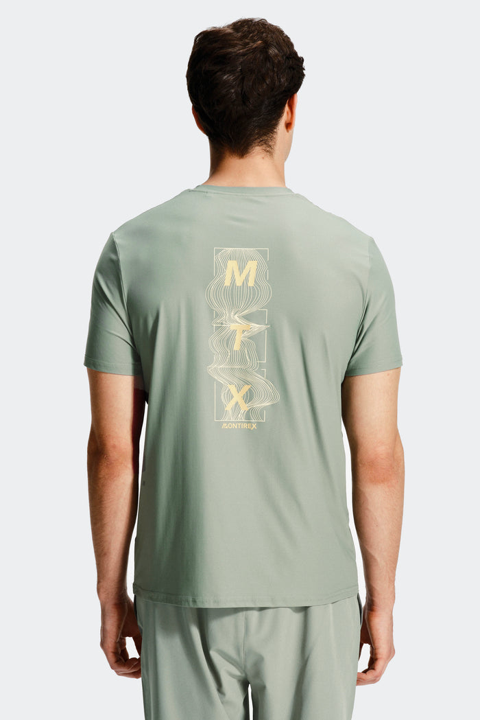 Frequency T-Shirt - Green Slate/Citrus