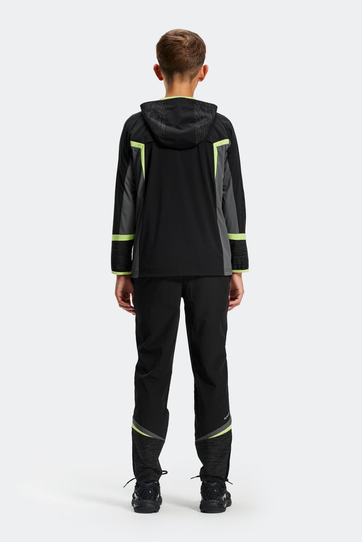 Boys MTX Run Apollo Pant - Black/Asphalt/Apple Crush