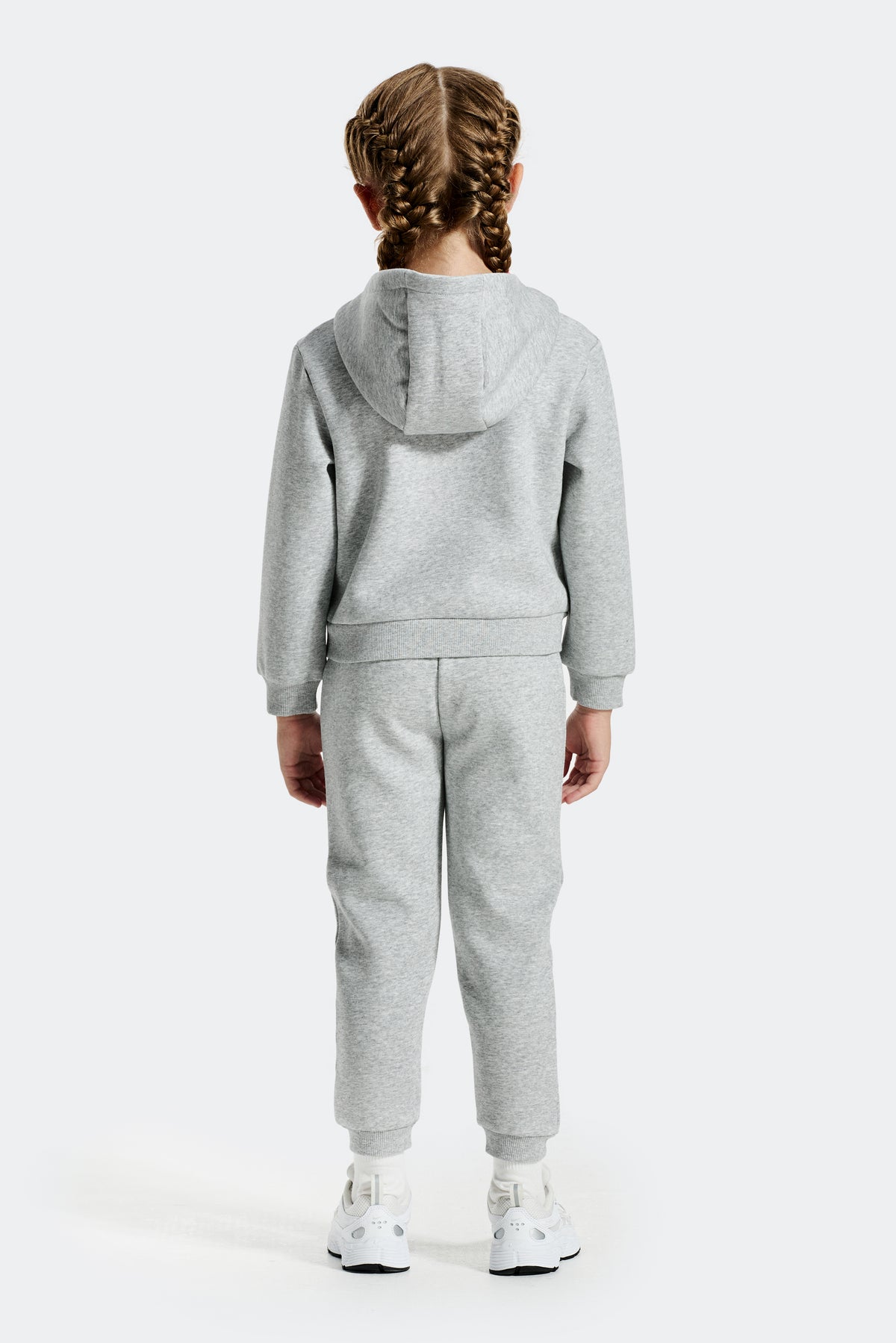 Infant Girls Joy Hood/Jogger Set - Grey Marl/Candy Floss