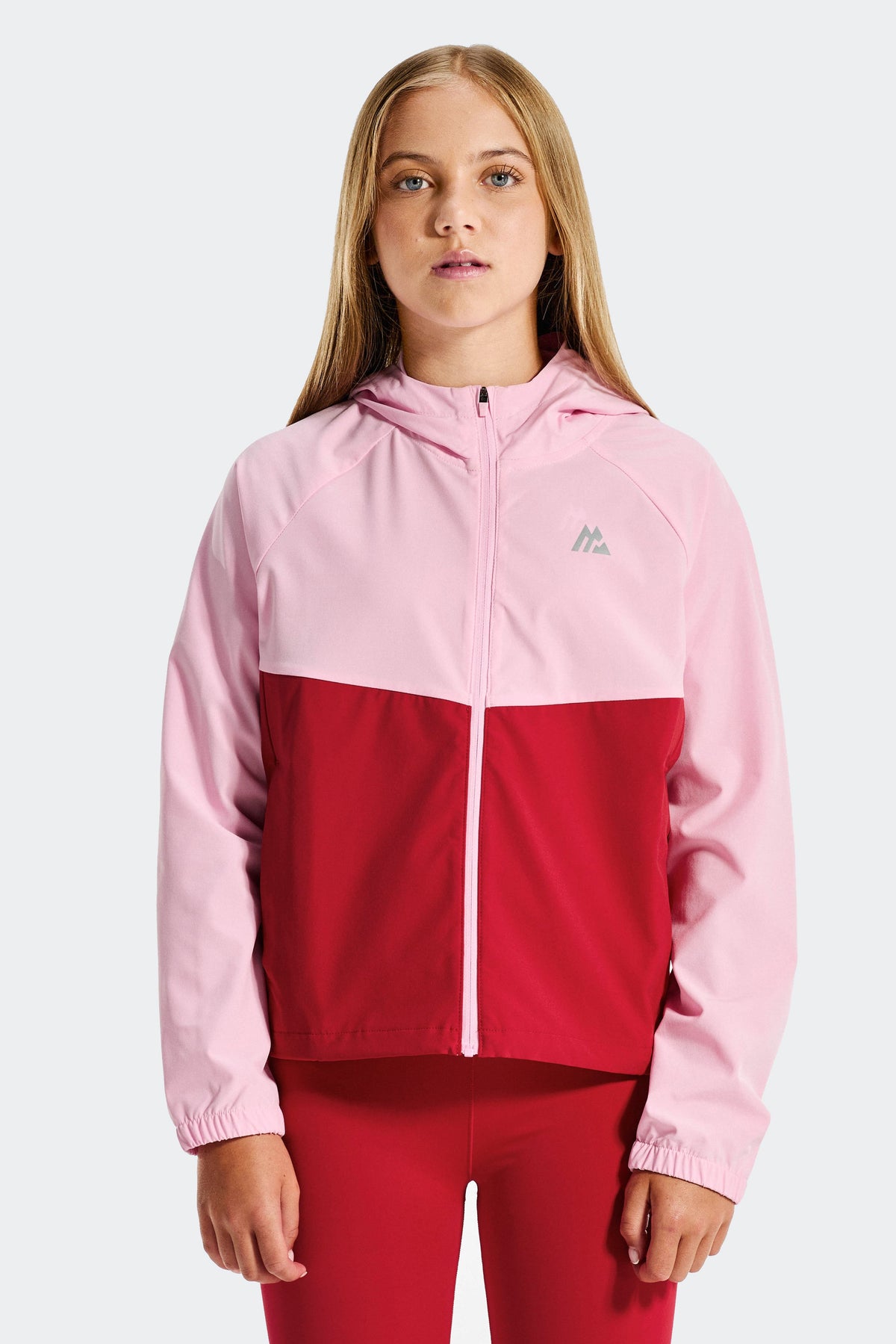 Girls Energy Windbreaker - Bubble Pink/Cherry Red
