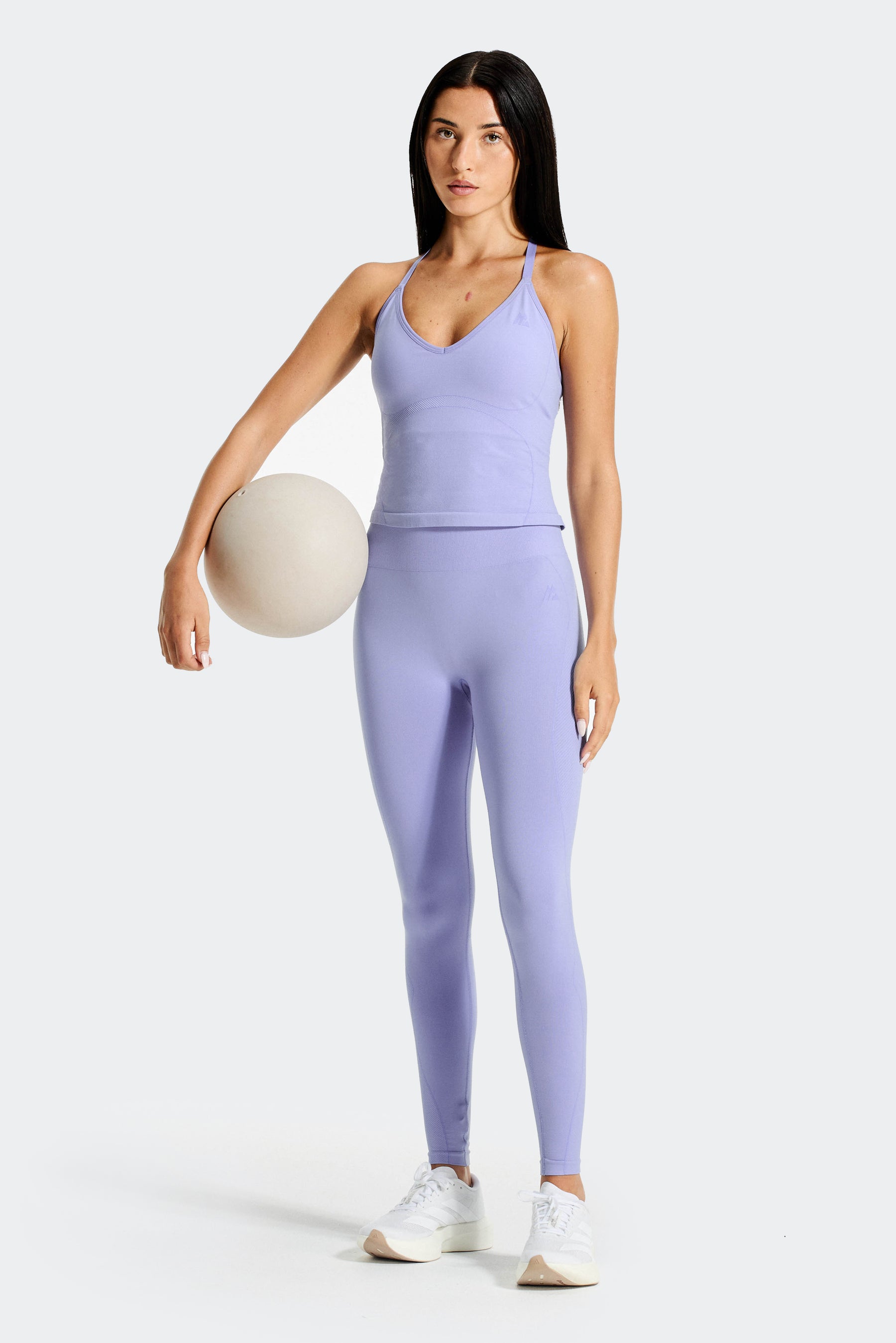 Muse Seamless Halter Neck Tank - Iced Amethyst