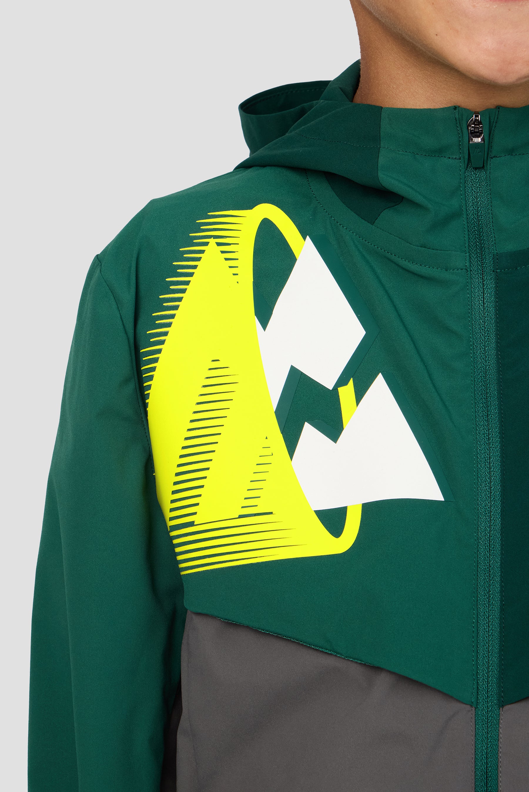 Boys MTX Run Jacket - Cement Grey/Evergreen/Sherwood
