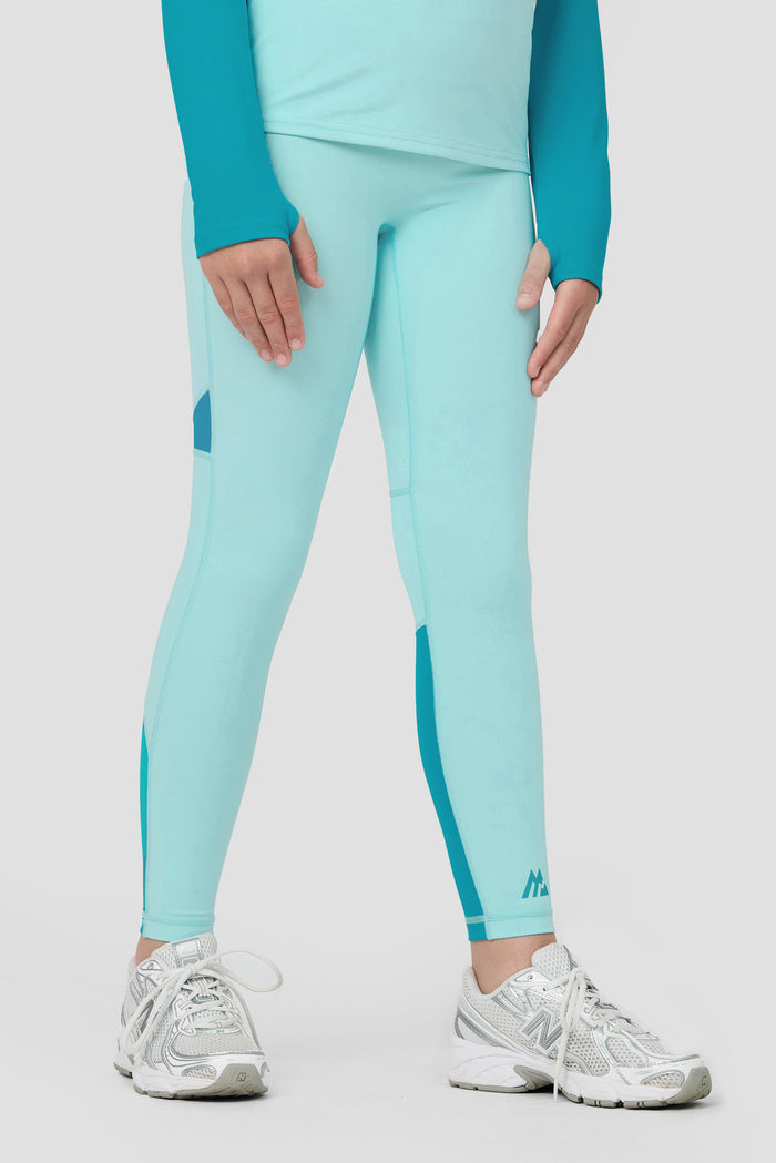 Girls Dash Leggings - Arctic Blue/Pacific